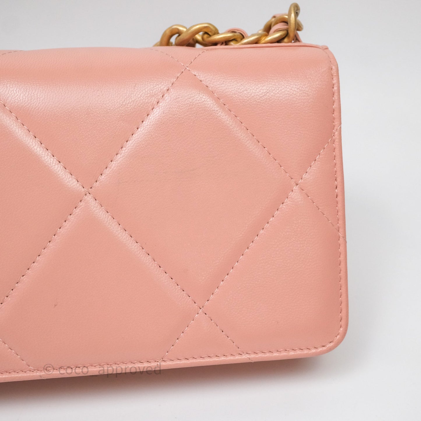 Chanel 19 Wallet on Chain WOC Light Pink Mixed Hardware