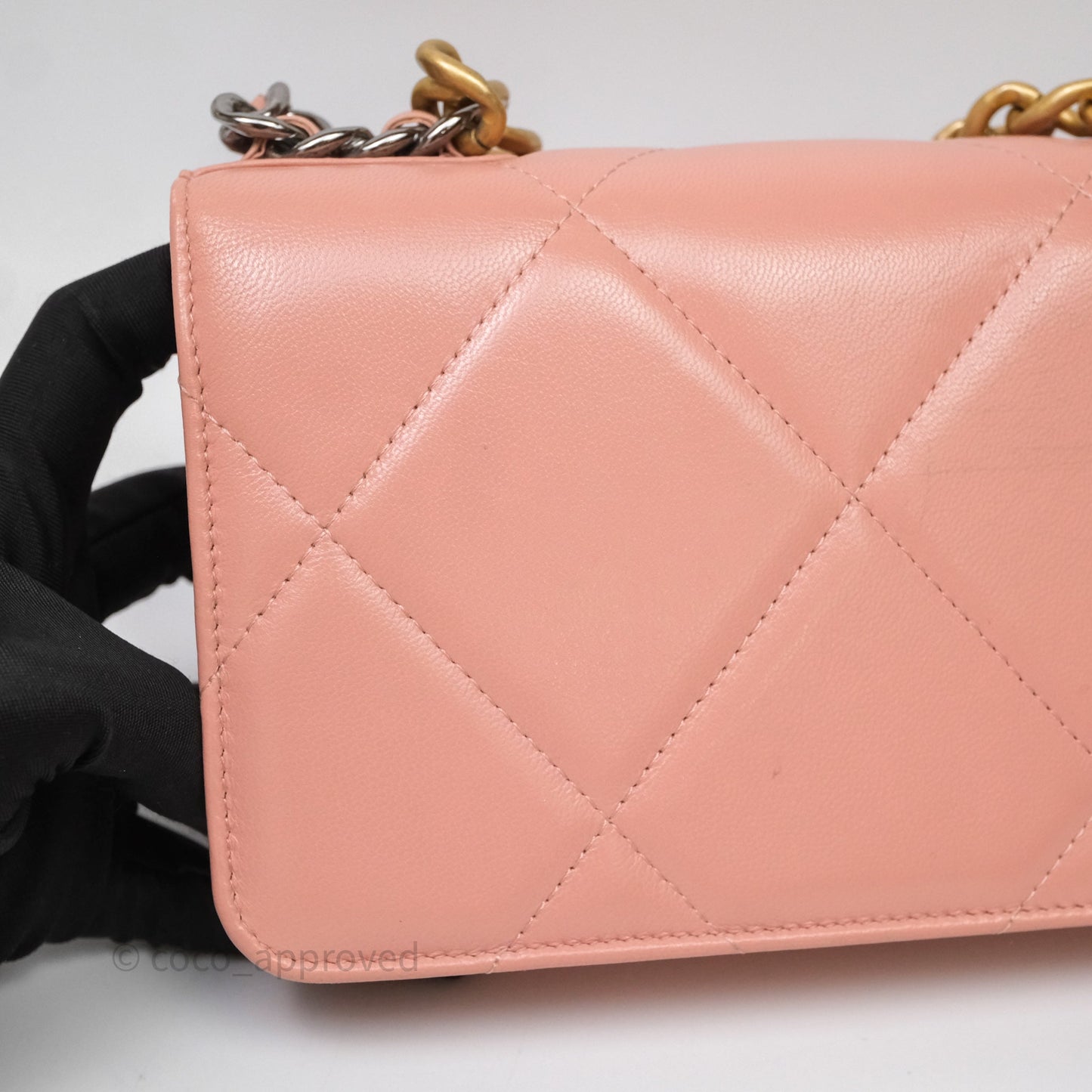 Chanel 19 Wallet on Chain WOC Light Pink Mixed Hardware
