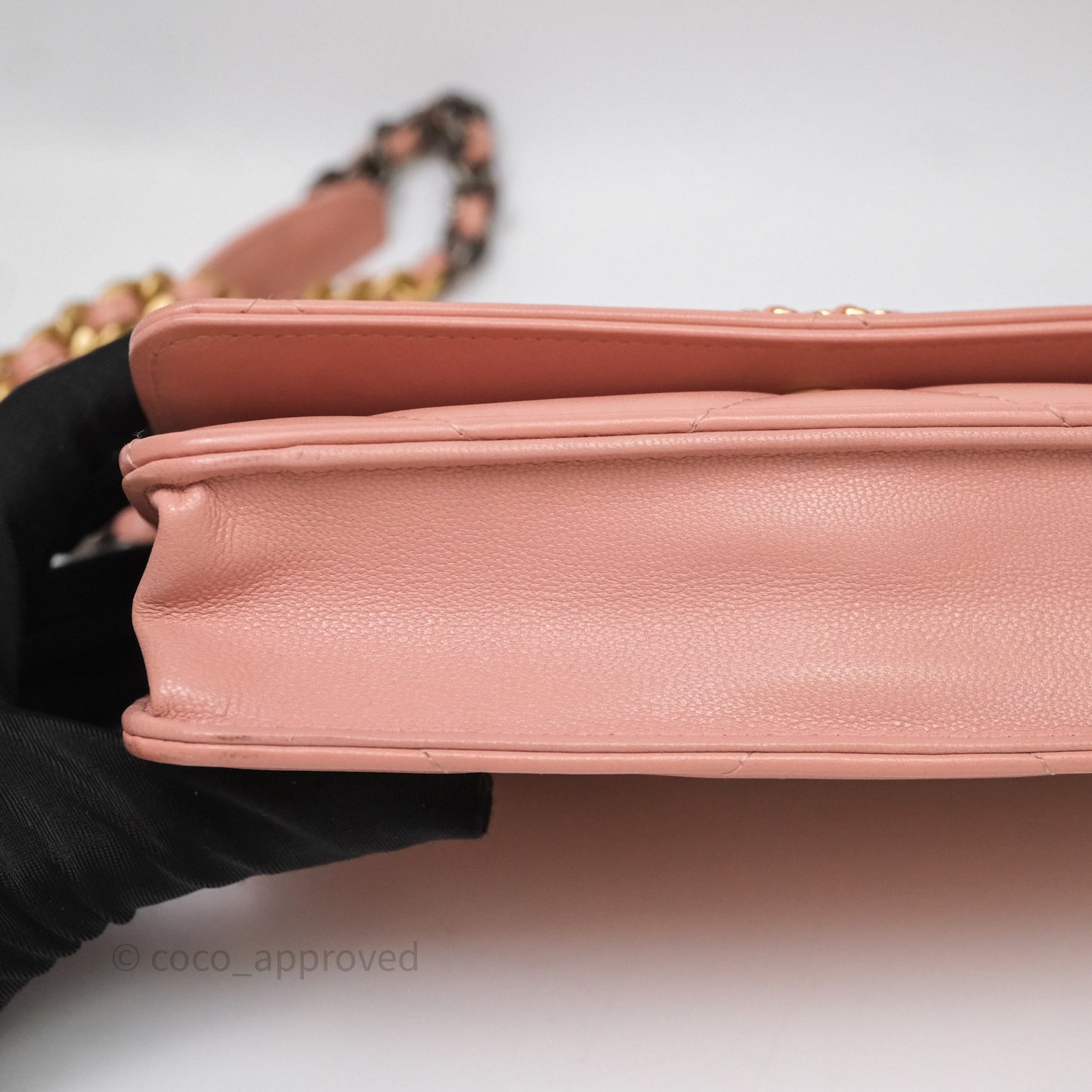Chanel 19 Wallet on Chain WOC Light Pink Mixed Hardware