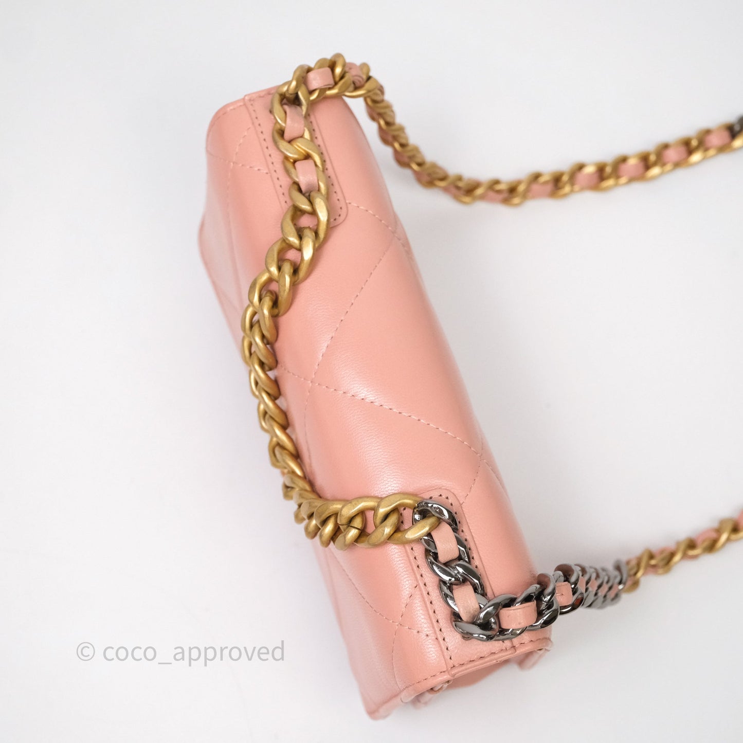 Chanel 19 Wallet on Chain WOC Light Pink Mixed Hardware