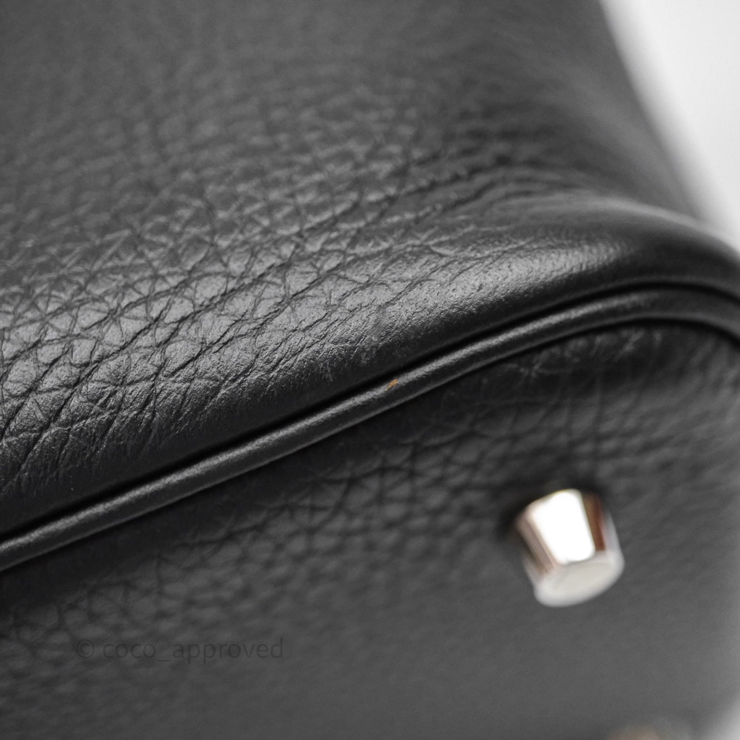 Hermès Picotin 22 Black Noir 89 Clemence Palladium Hardware