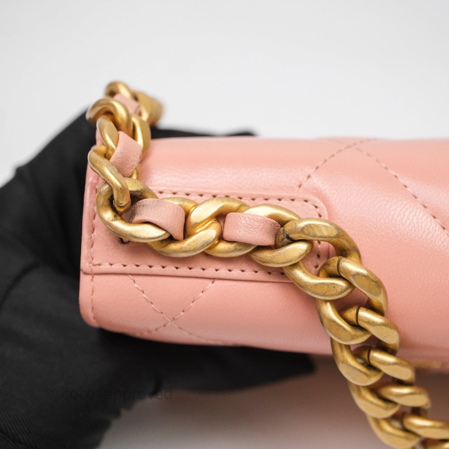 Chanel 19 Wallet on Chain WOC Light Pink Mixed Hardware