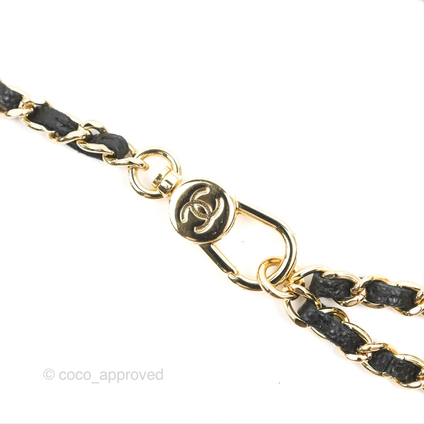 Chanel Card Holder Belt Bag Black Caviar Gold Hardware 21P