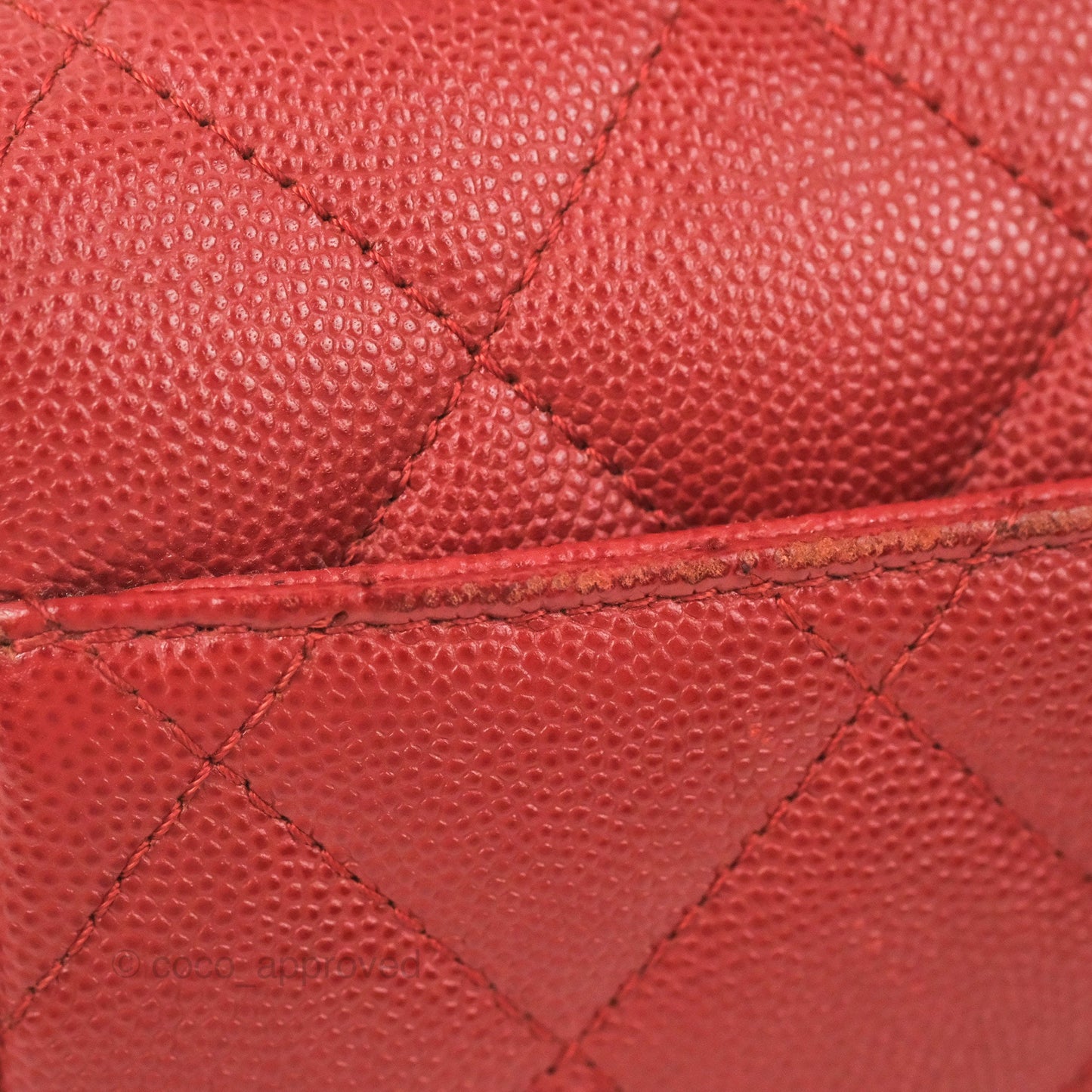 Chanel Quilted Small Business Affinity Flap Red Caviar Gold Hardware