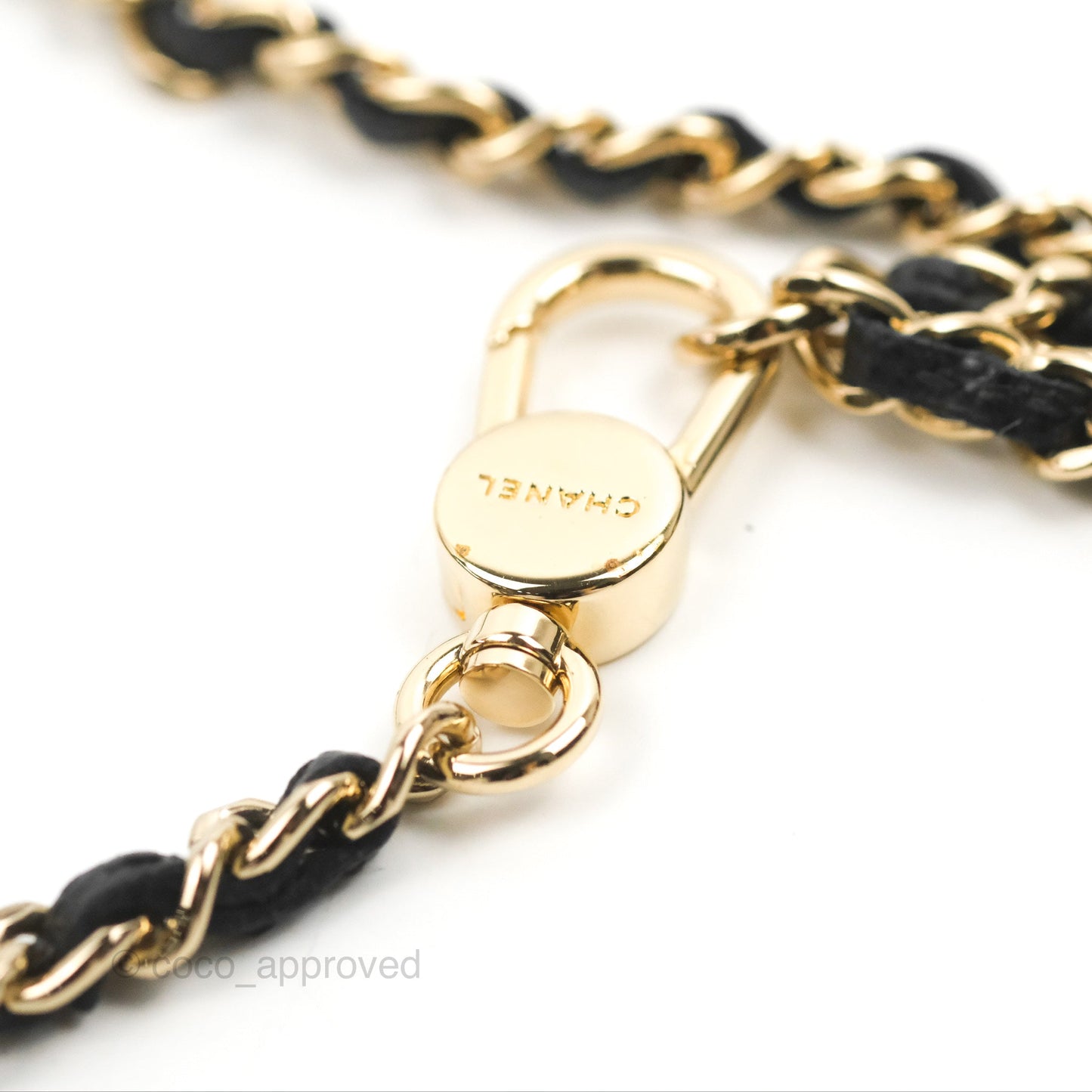 Chanel Card Holder Belt Bag Black Caviar Gold Hardware 21P