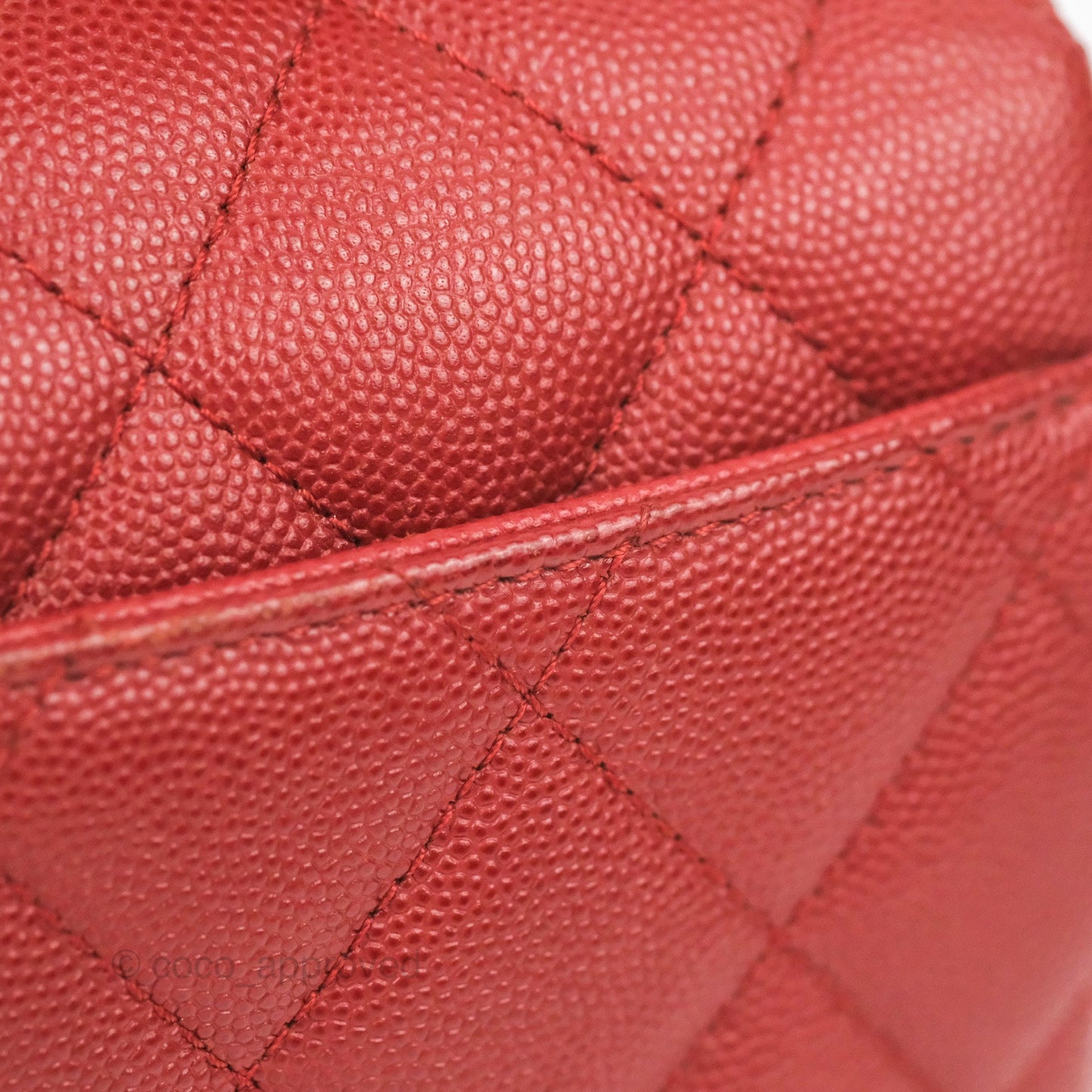 Chanel Quilted Small Business Affinity Flap Red Caviar Gold Hardware