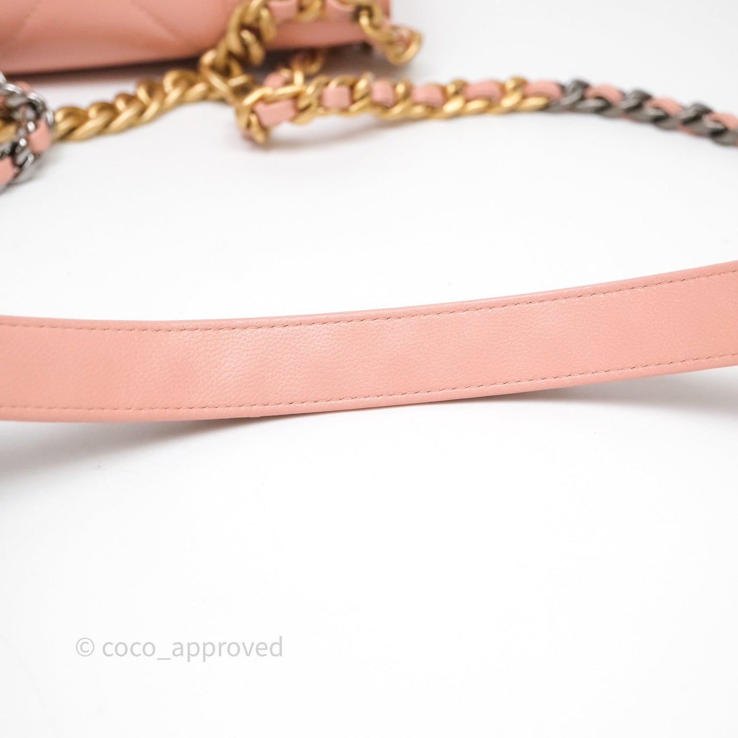 Chanel 19 Wallet on Chain WOC Light Pink Mixed Hardware