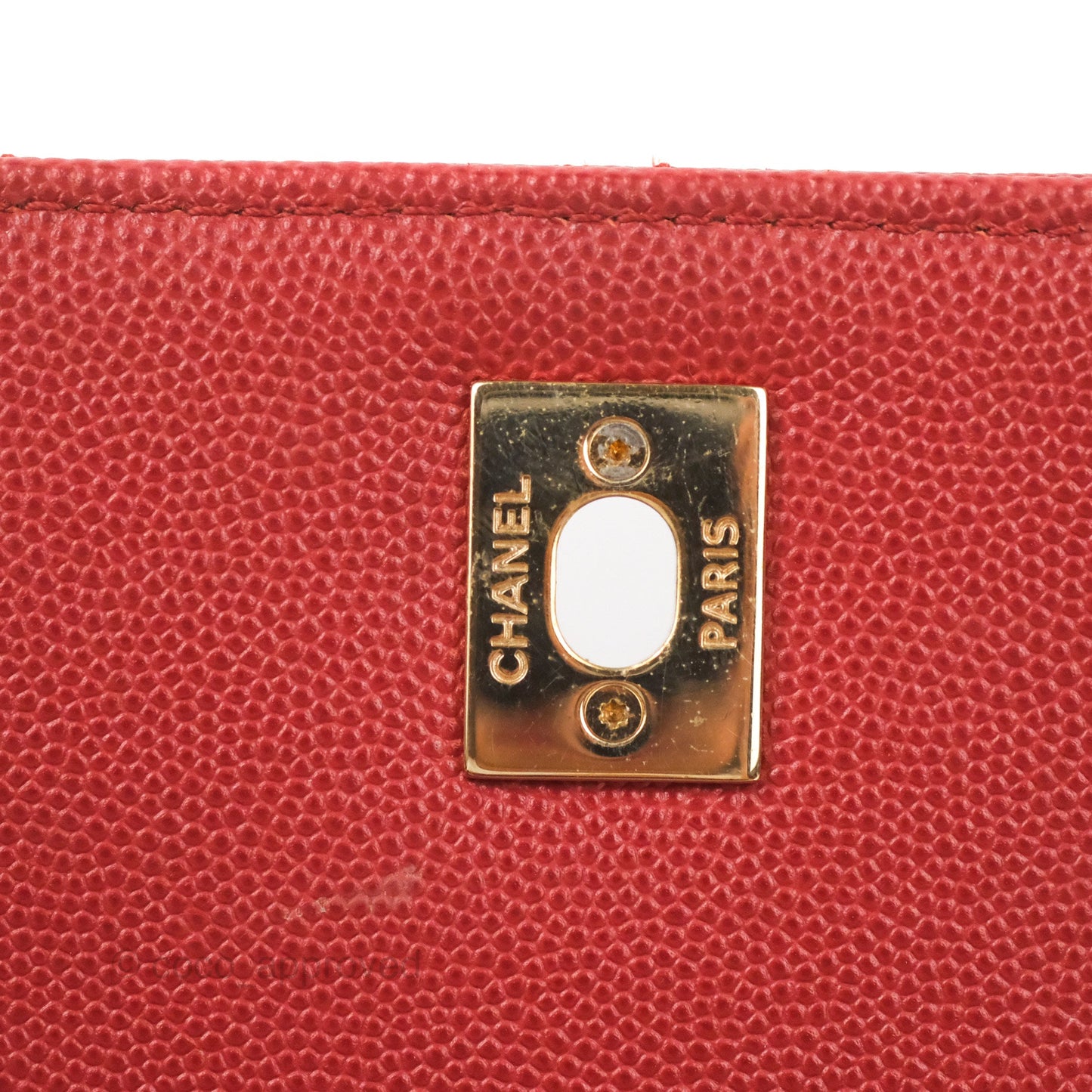 Chanel Quilted Small Business Affinity Flap Red Caviar Gold Hardware