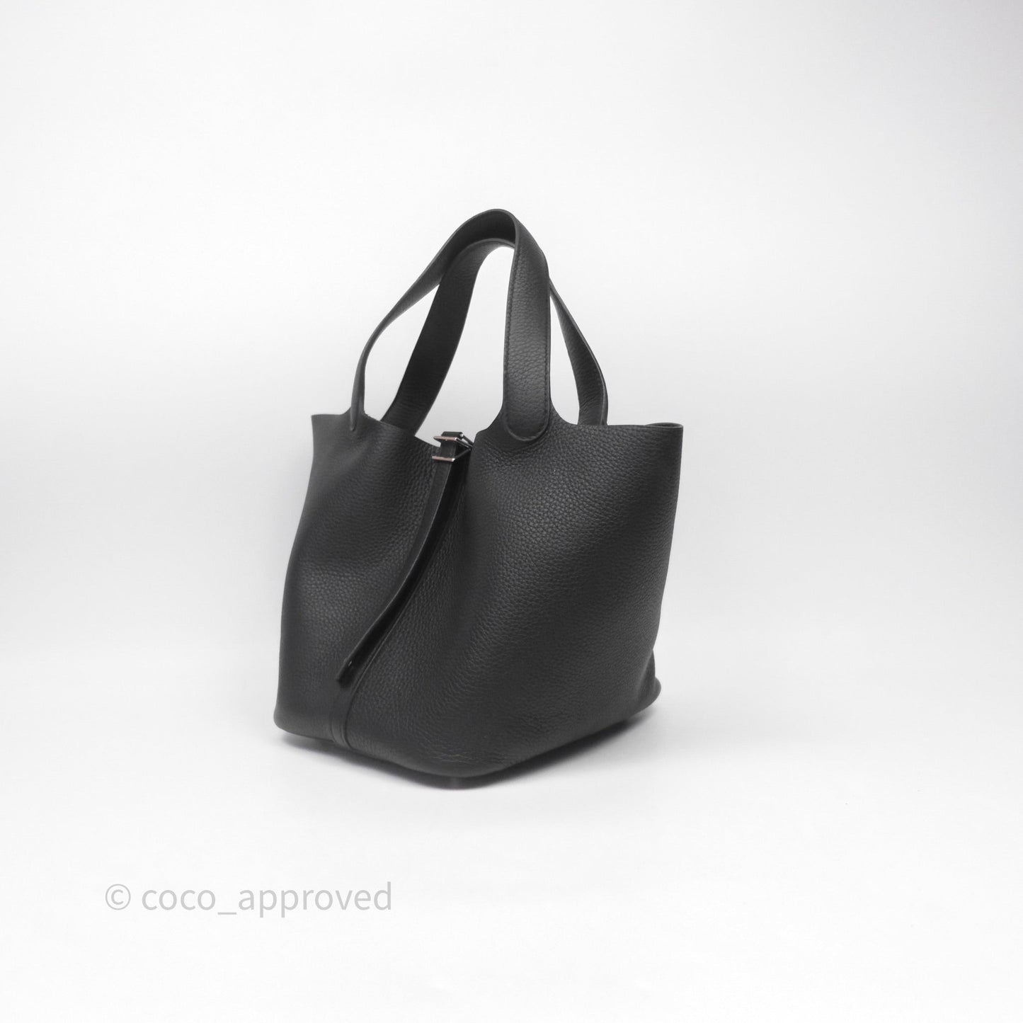Hermès Picotin 22 Black Noir 89 Clemence Palladium Hardware