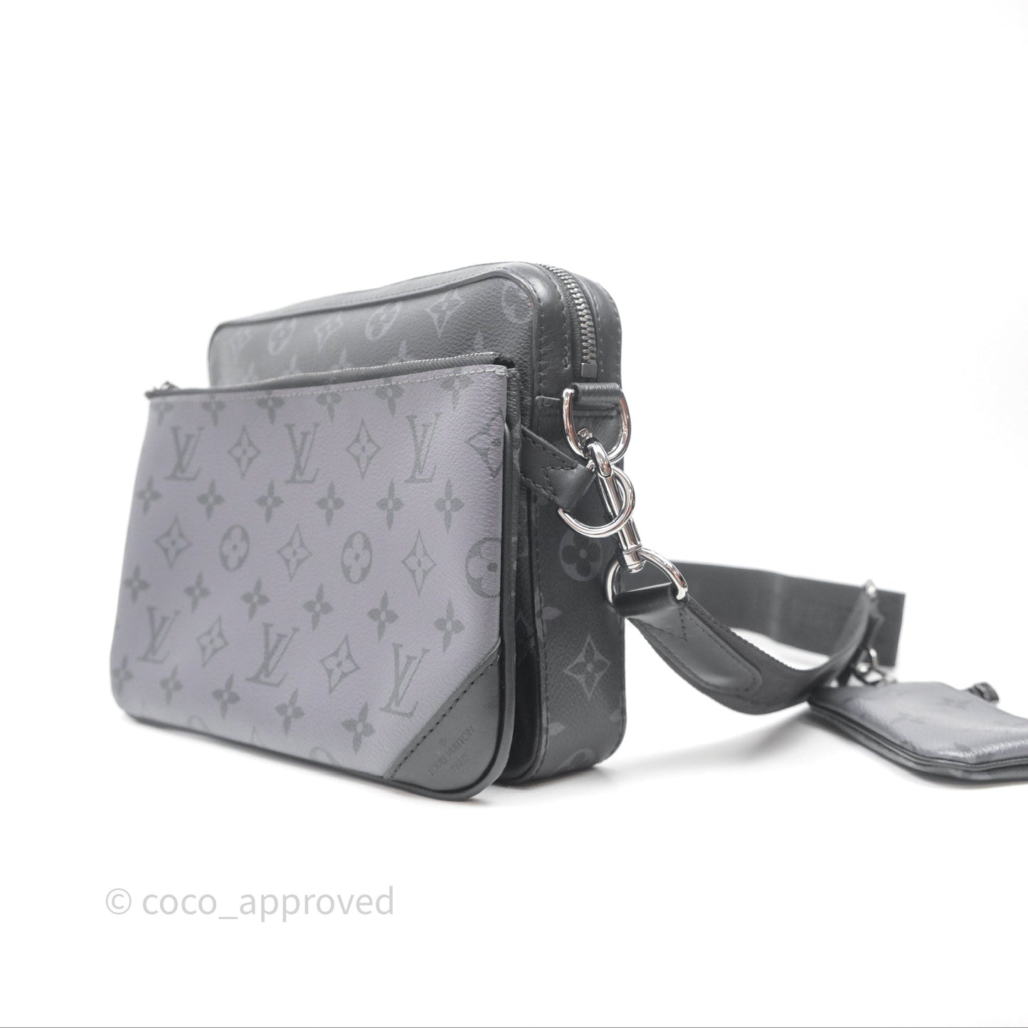 Louis Vuitton Trio Messenger Monogram Eclipse Canvas