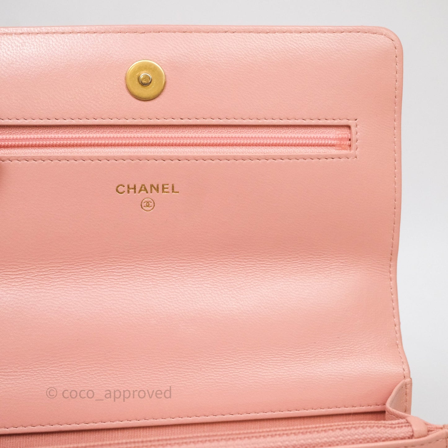 Chanel 19 Wallet on Chain WOC Light Pink Mixed Hardware
