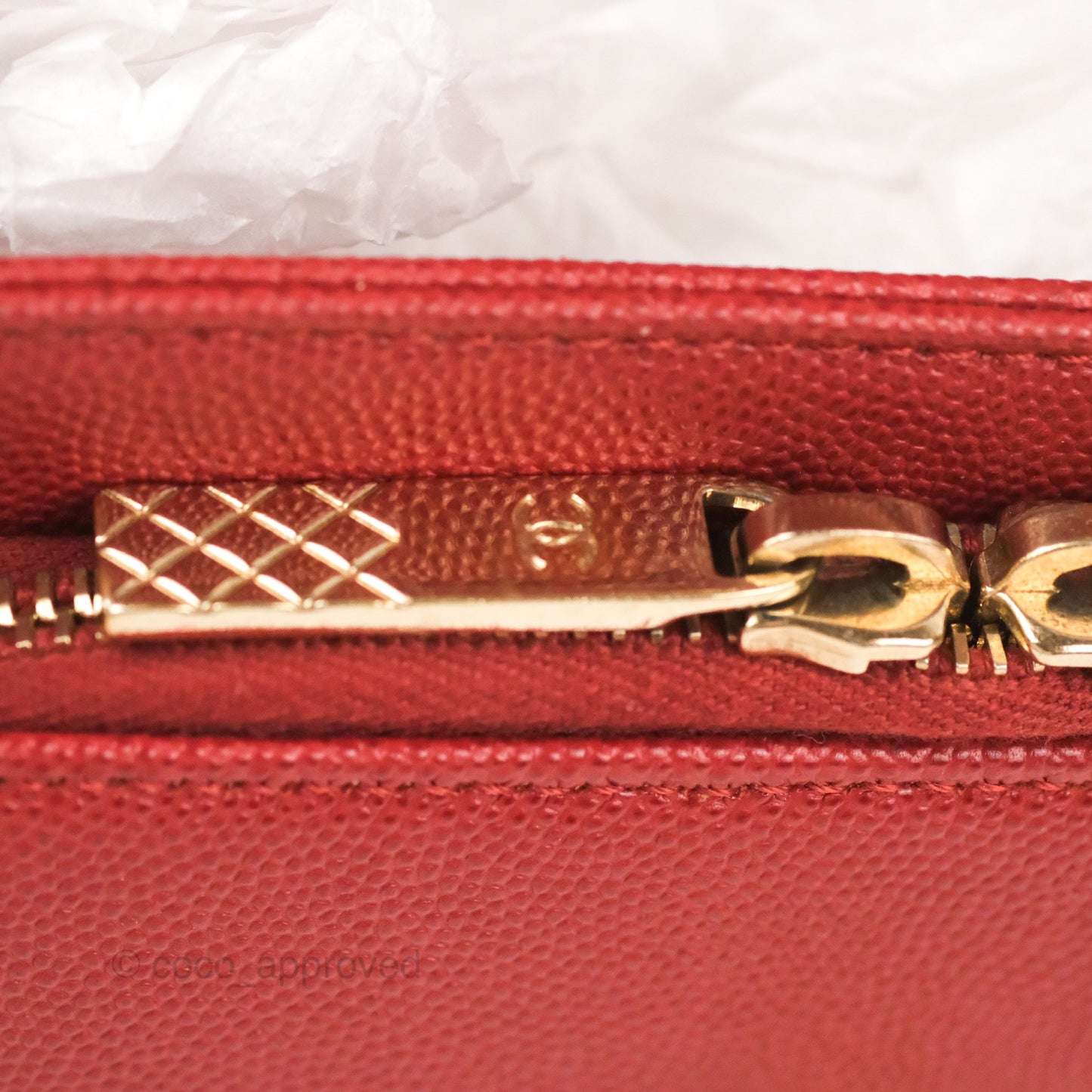 Chanel Quilted Small Business Affinity Flap Red Caviar Gold Hardware