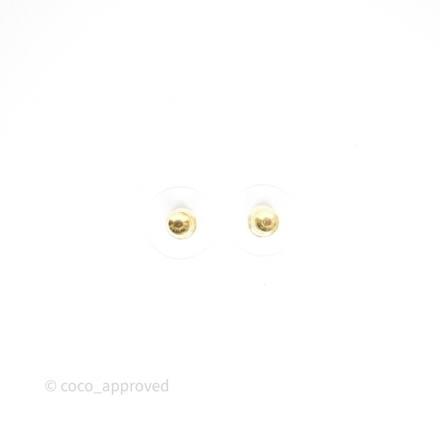 Chanel CC Heart Earrings Gold Tone 22P