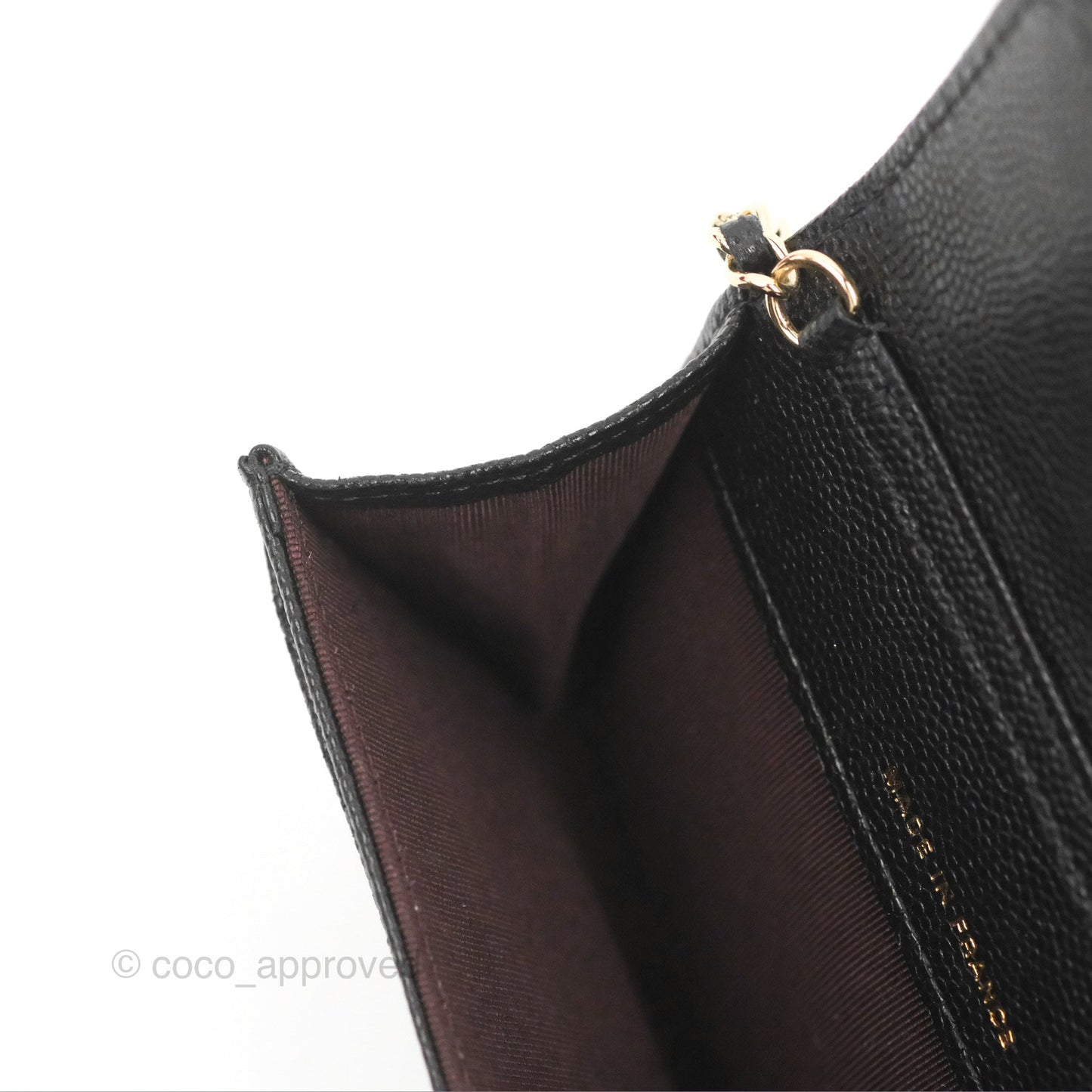 Chanel Card Holder Belt Bag Black Caviar Gold Hardware 21P