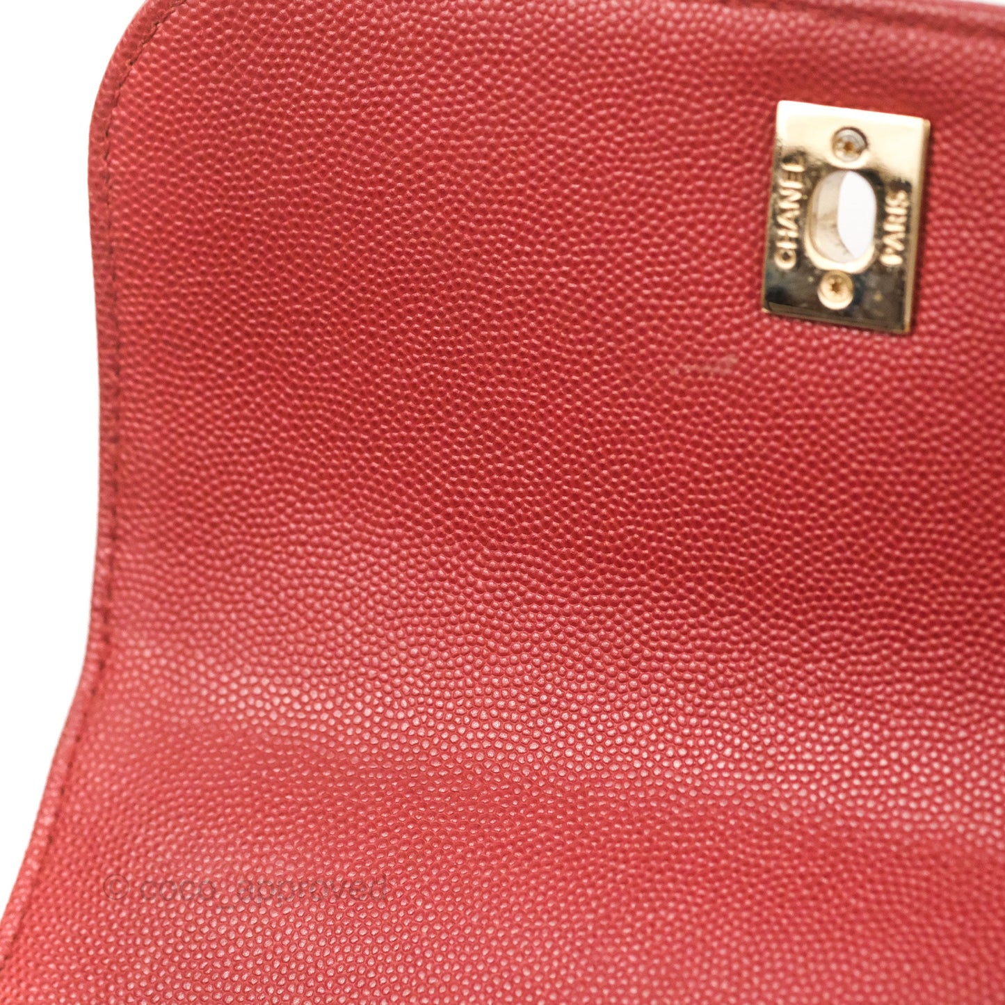 Chanel Quilted Small Business Affinity Flap Red Caviar Gold Hardware
