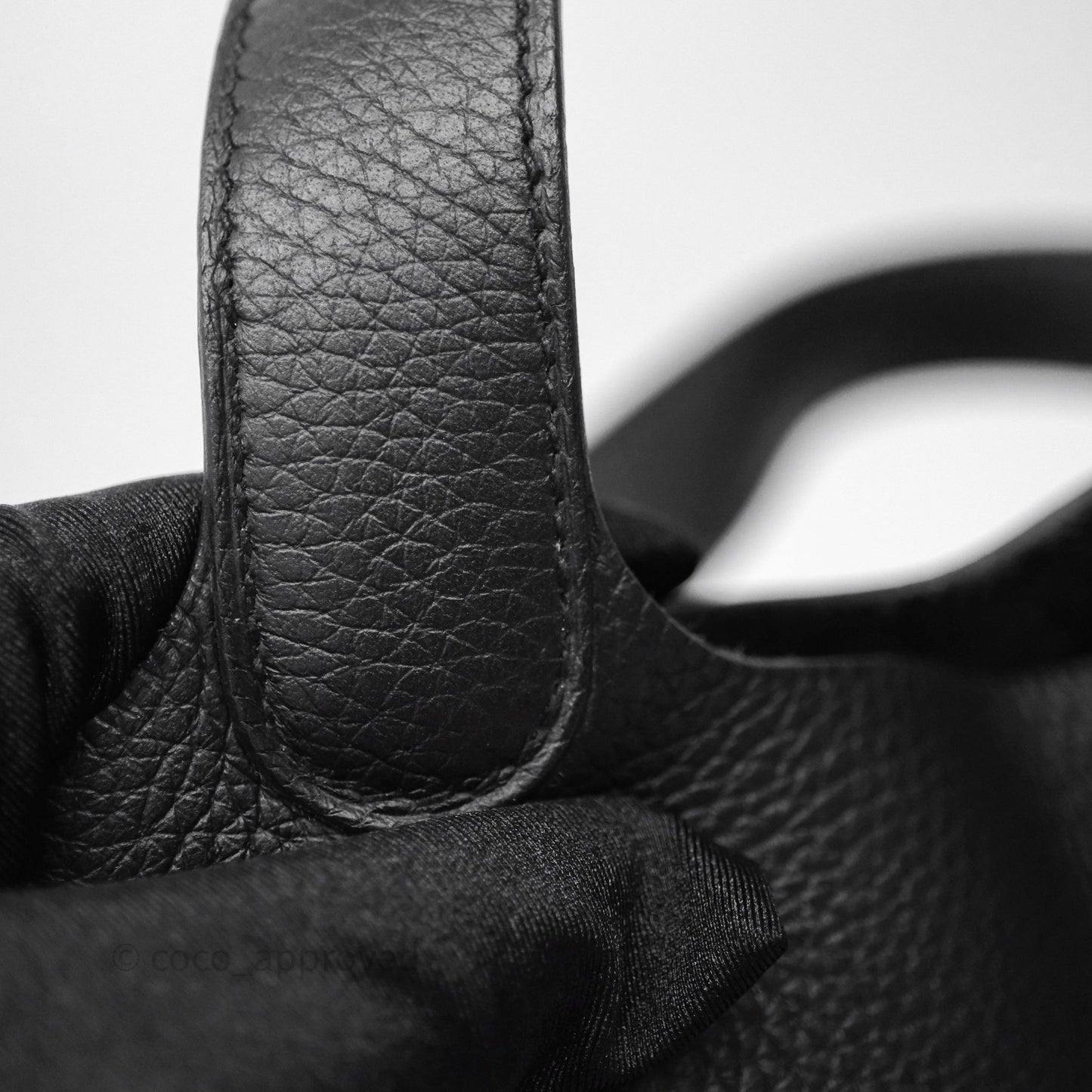 Hermès Picotin 22 Black Noir 89 Clemence Palladium Hardware