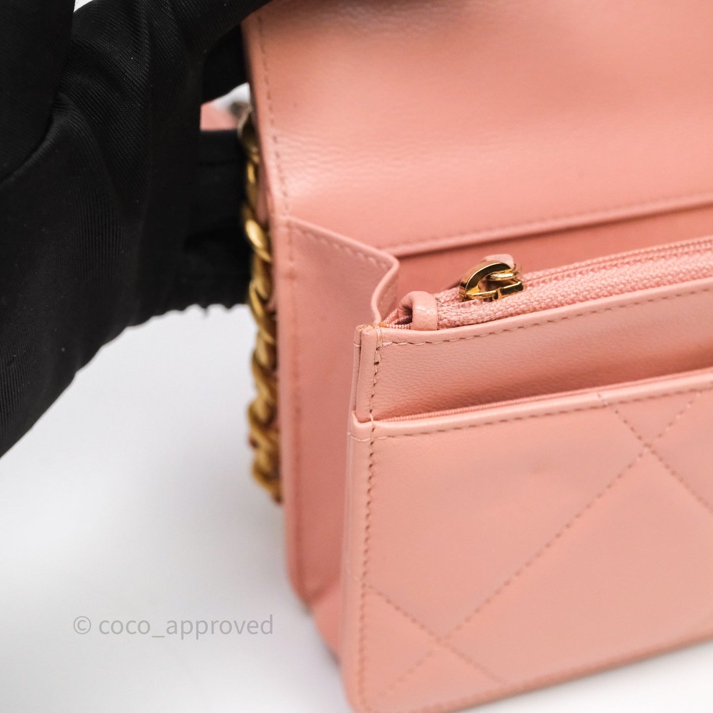 Chanel 19 Wallet on Chain WOC Light Pink Mixed Hardware