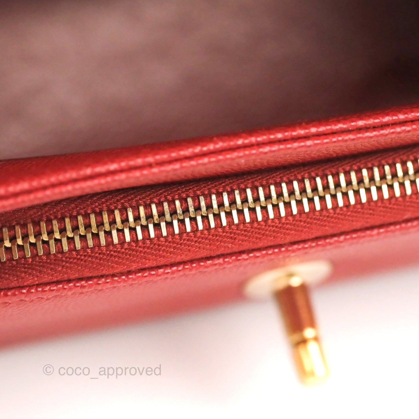 Chanel Quilted Small Business Affinity Flap Red Caviar Gold Hardware