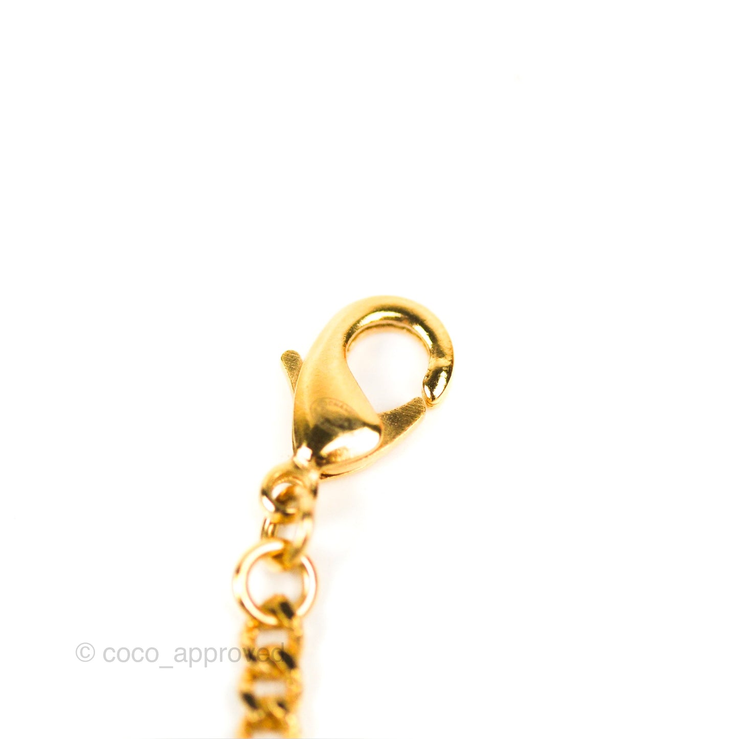 Chanel Oval CC Crystal Drop Necklace Gold Tone 22A