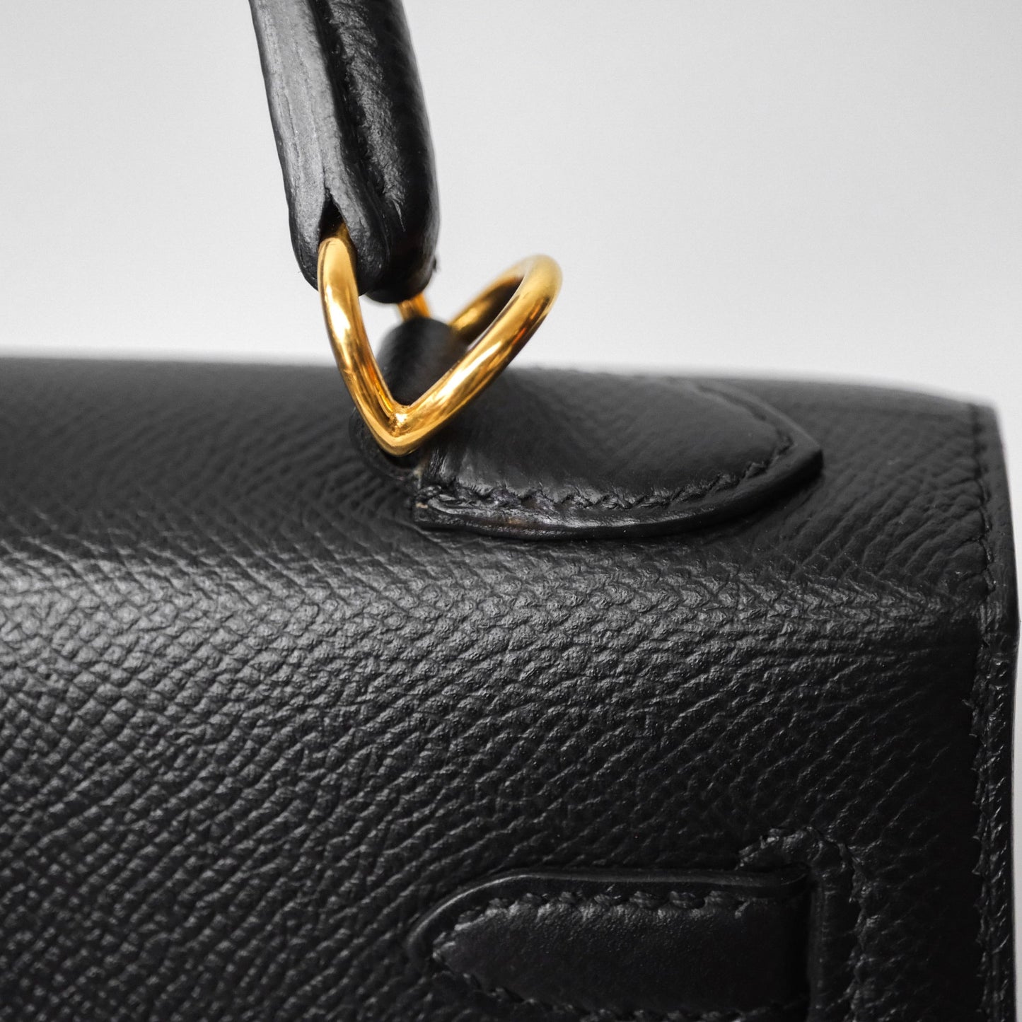 Hermès Kelly 25 Sellier Black Noir 89 Veau Epsom Gold Hardware