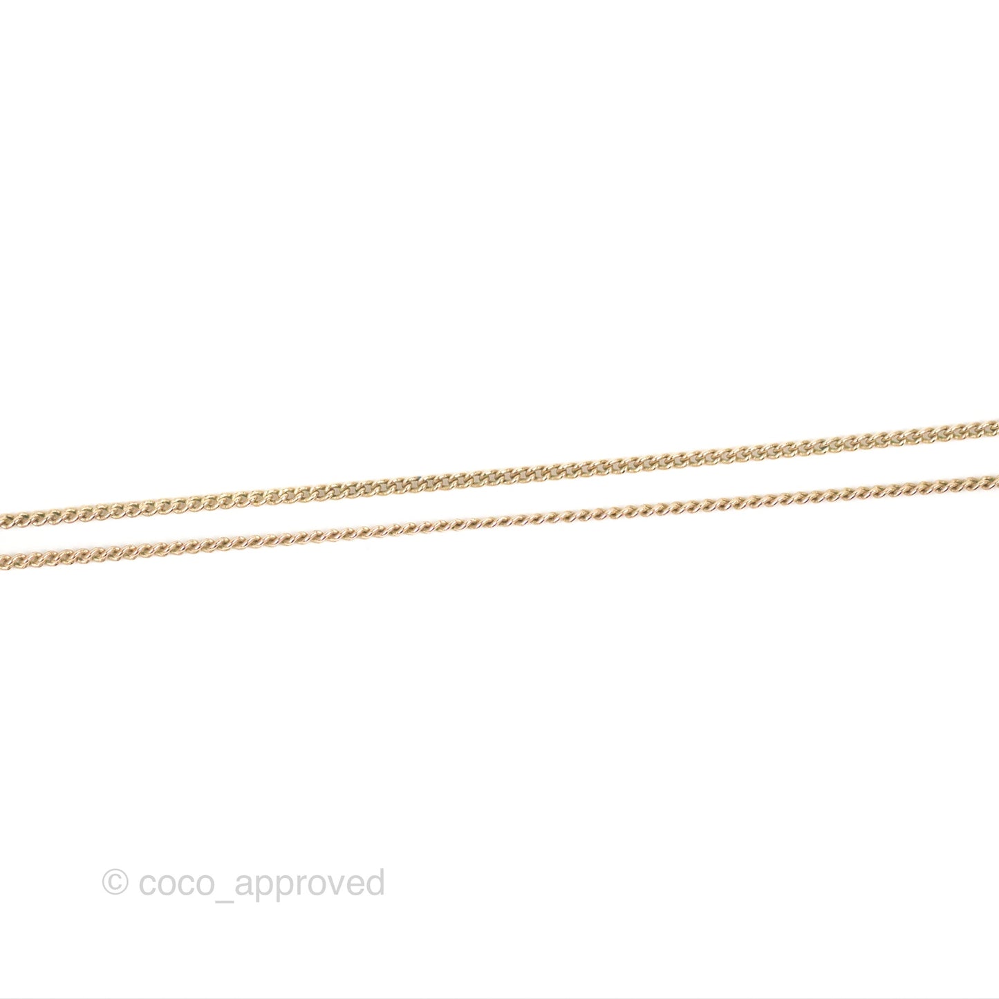 Chanel Crystal CC Necklace Gold Tone 10P