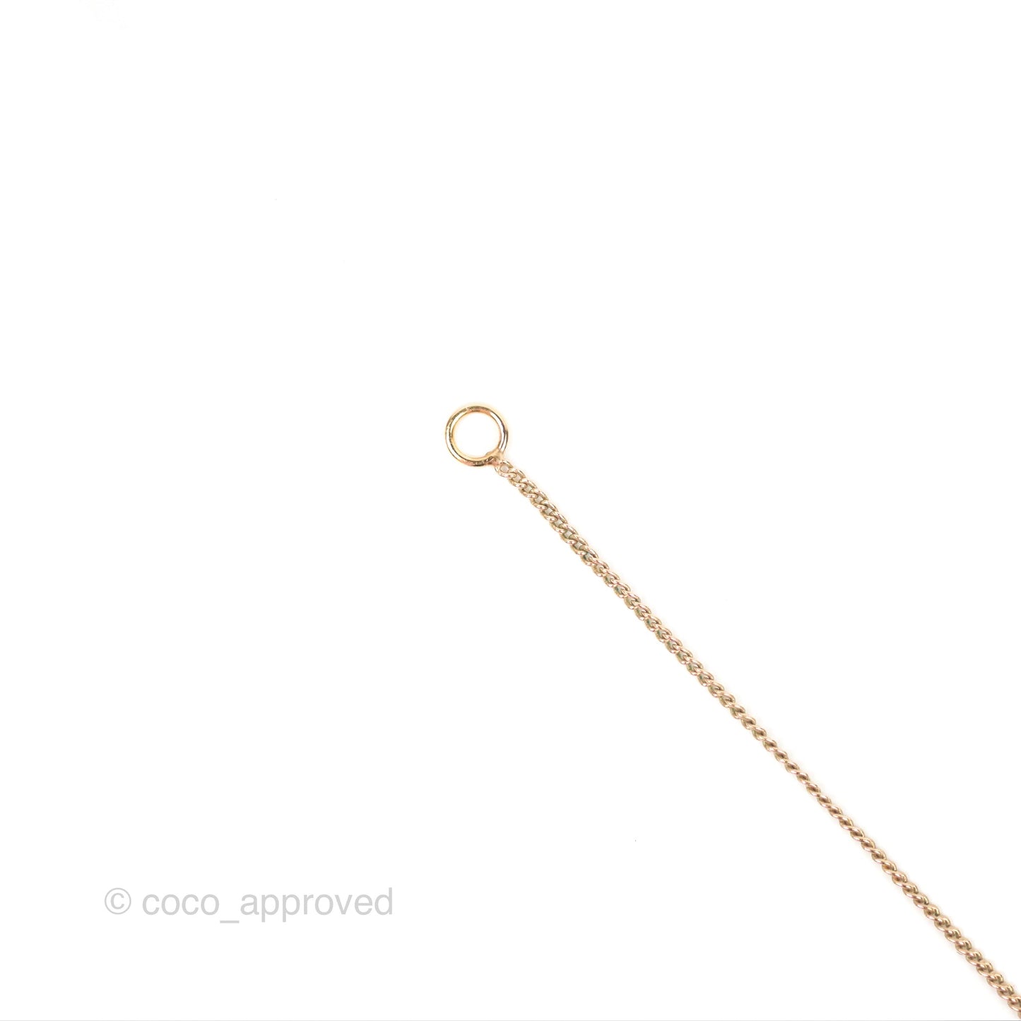 Chanel Crystal CC Necklace Gold Tone 10P