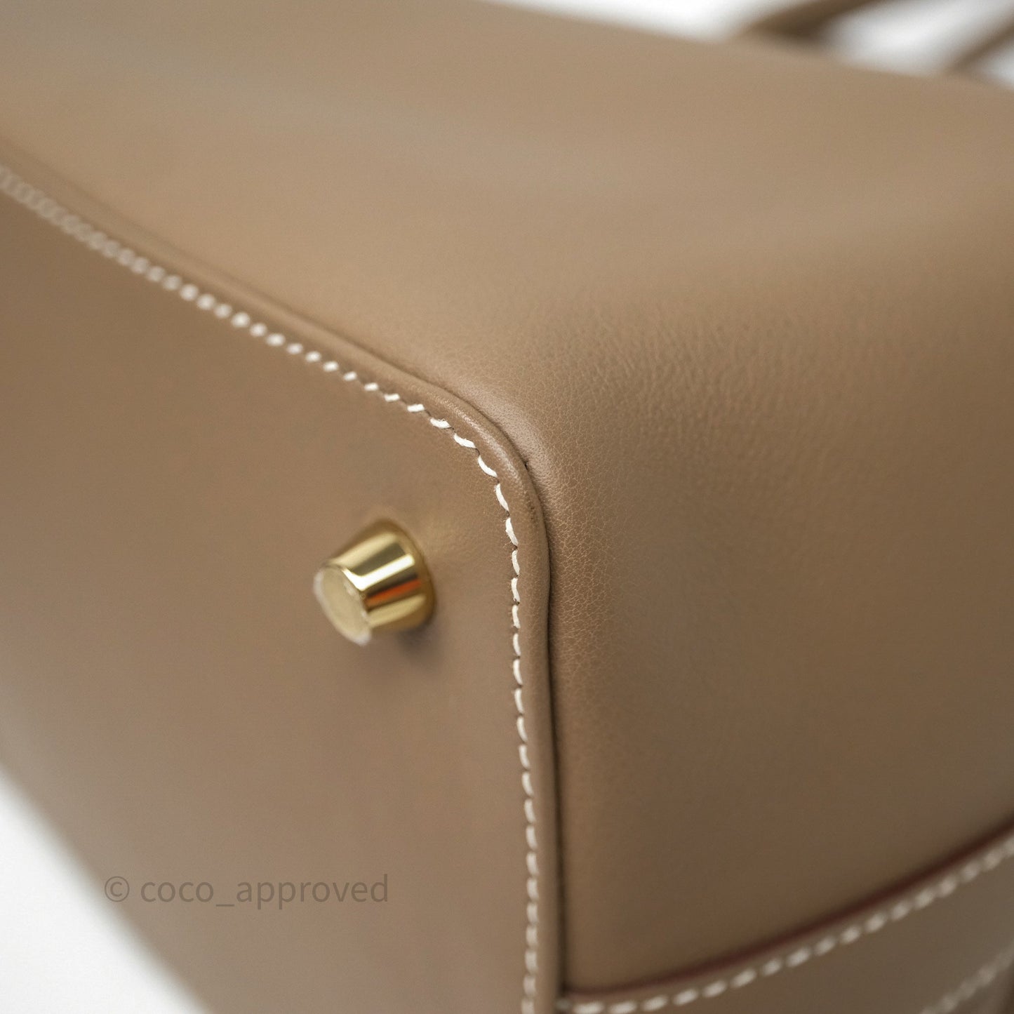 Hermès ToolBox 20 Etoupe 18 Swift Gold Hardware