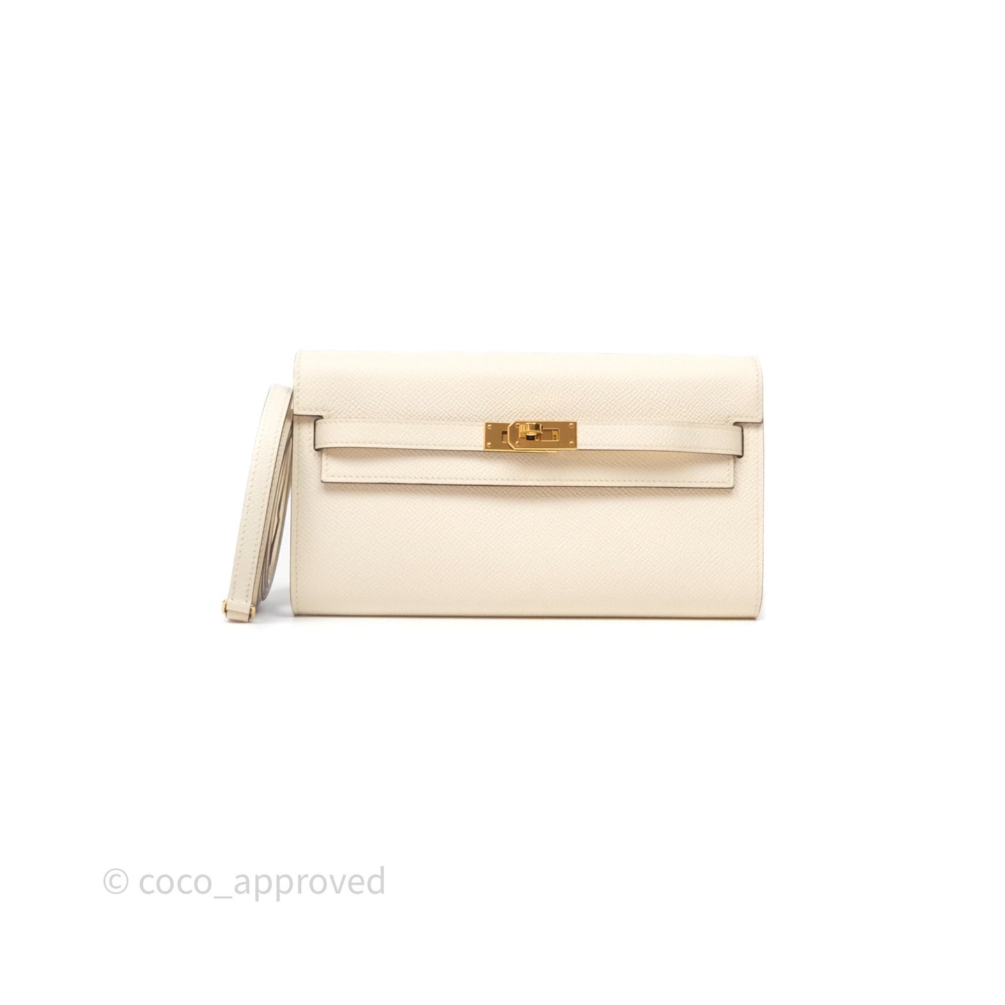 Hermès Kelly To Go Wallet Nata Epsom Gold Hardware