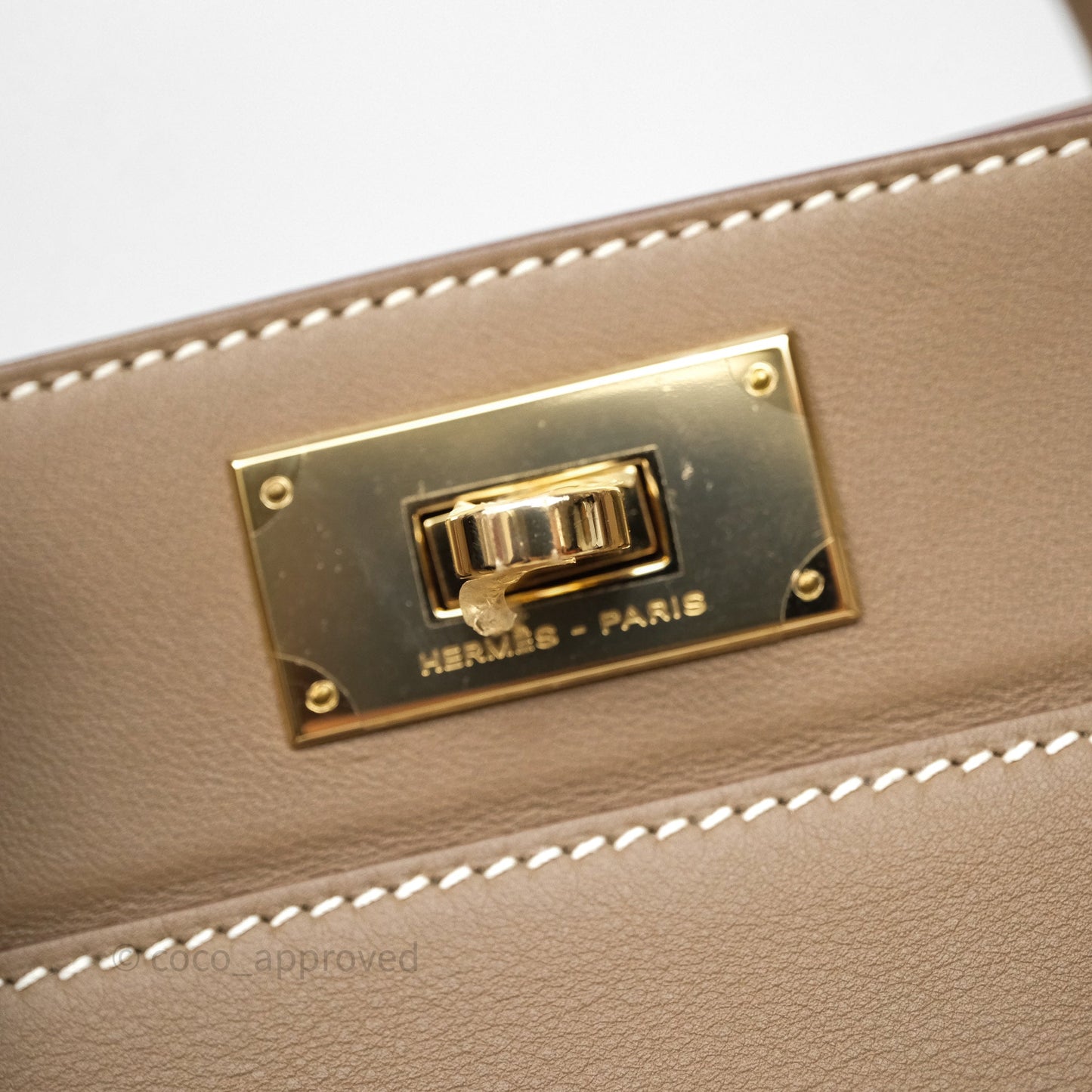 Hermès ToolBox 20 Etoupe 18 Swift Gold Hardware