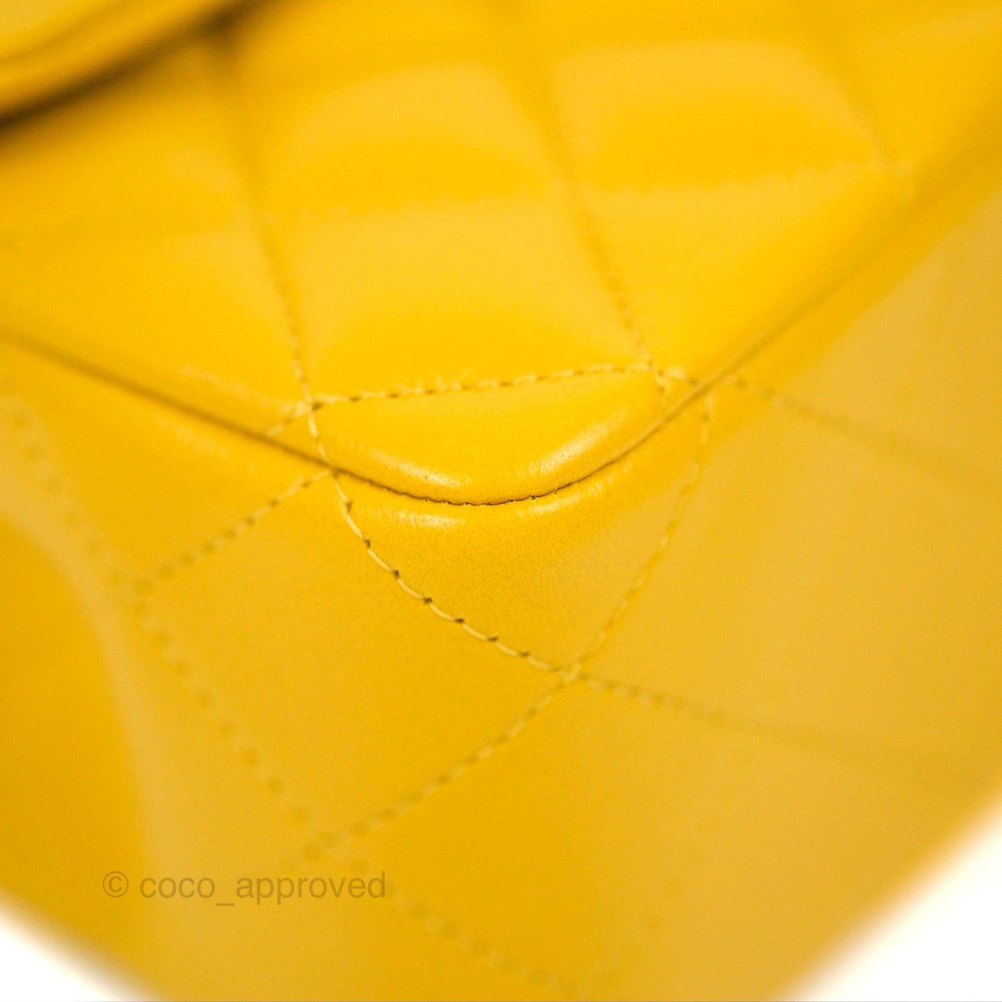 Chanel Top Handle Mini Rectangular Flap Bag Mustard Yellow Lambskin Gold Hardware