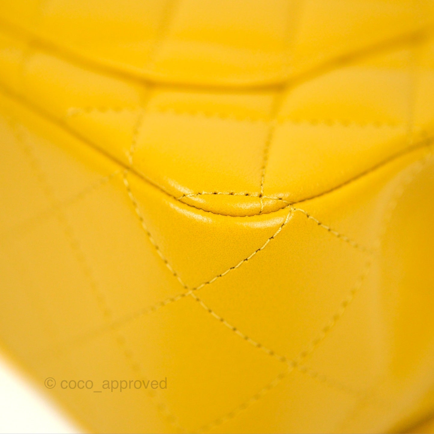 Chanel Top Handle Mini Rectangular Flap Bag Mustard Yellow Lambskin Gold Hardware