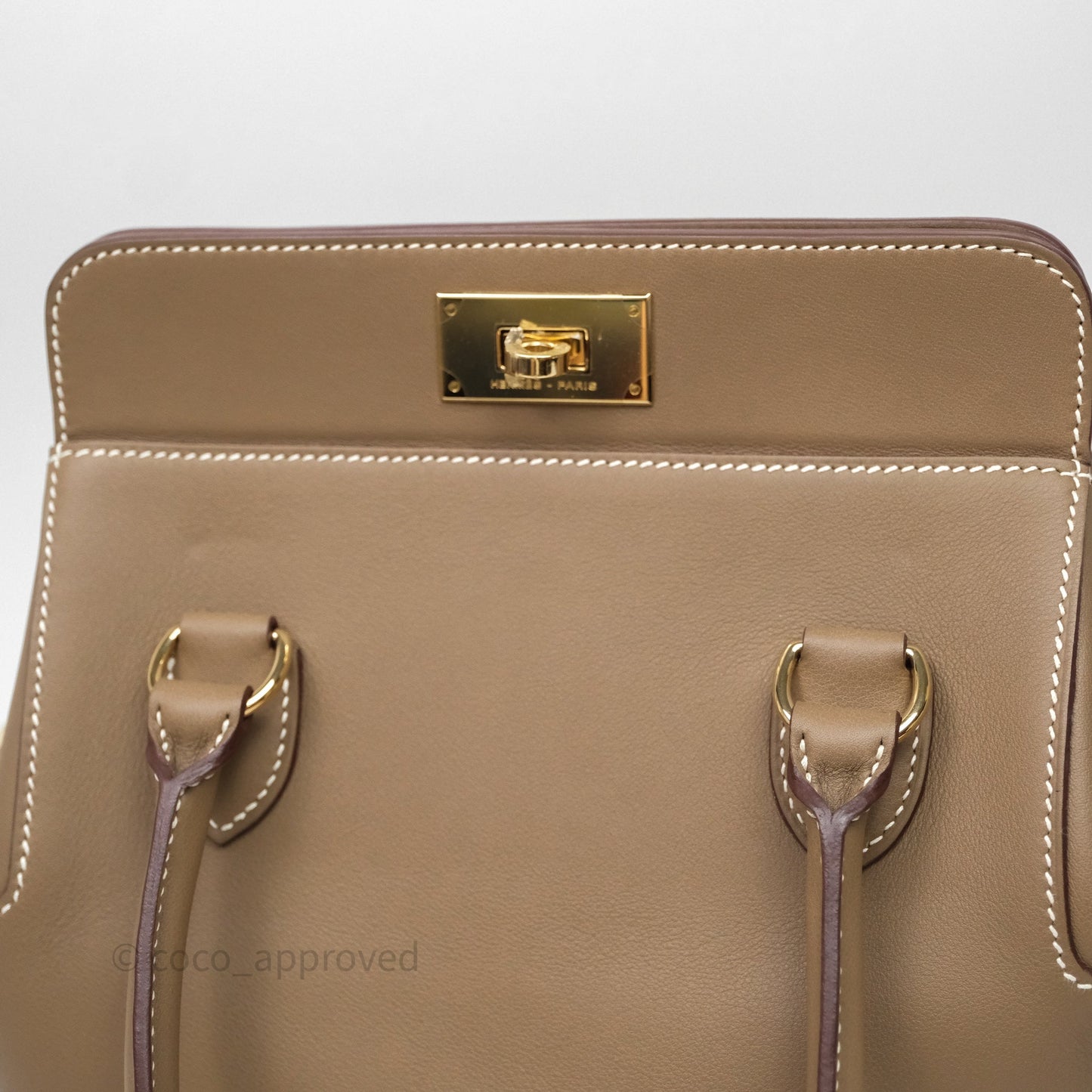 Hermès ToolBox 20 Etoupe 18 Swift Gold Hardware