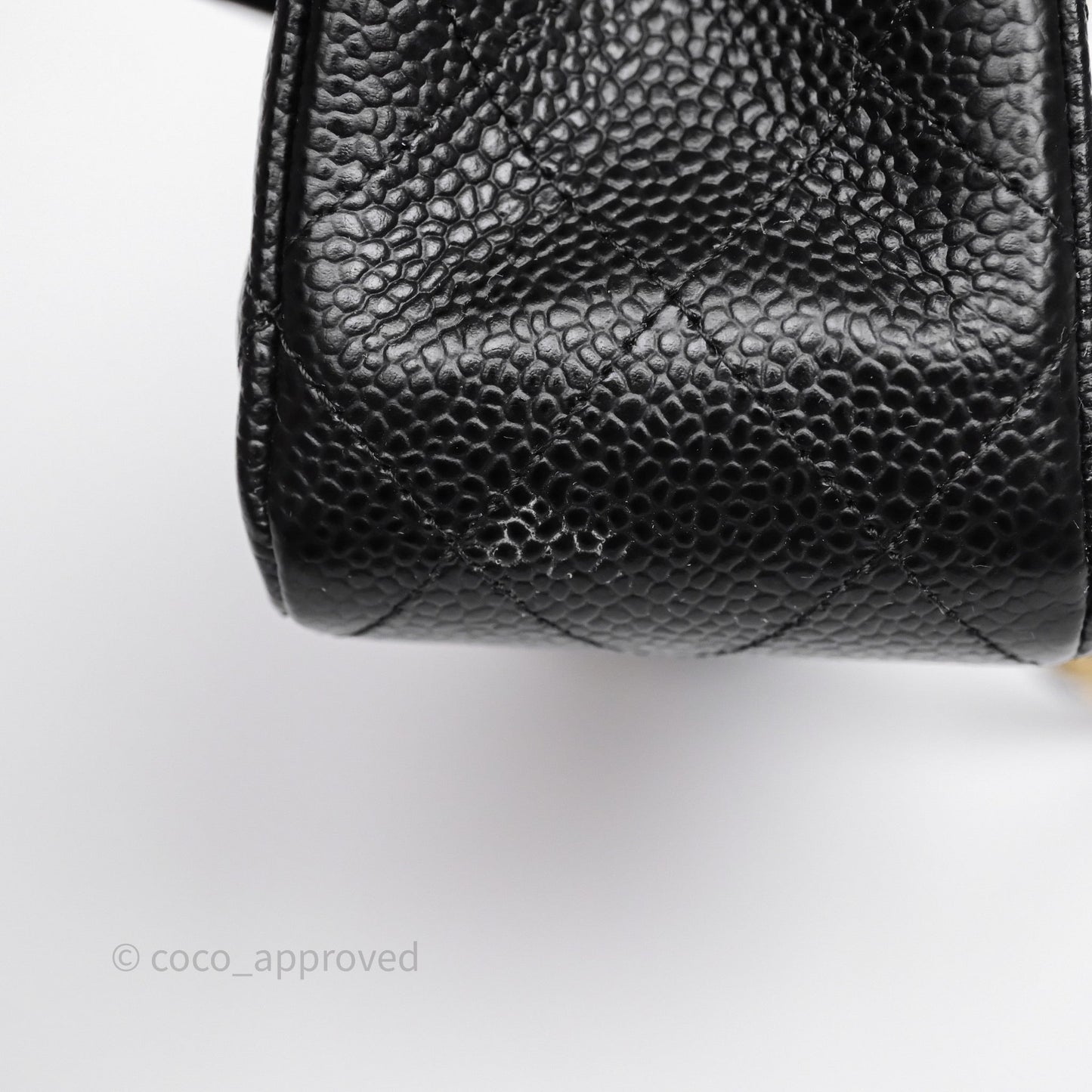 Chanel Classic M/L Medium Flap Quilted Black Caviar Gold Hardware