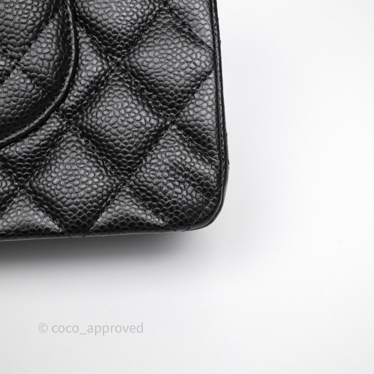 Chanel Classic M/L Medium Flap Quilted Black Caviar Gold Hardware