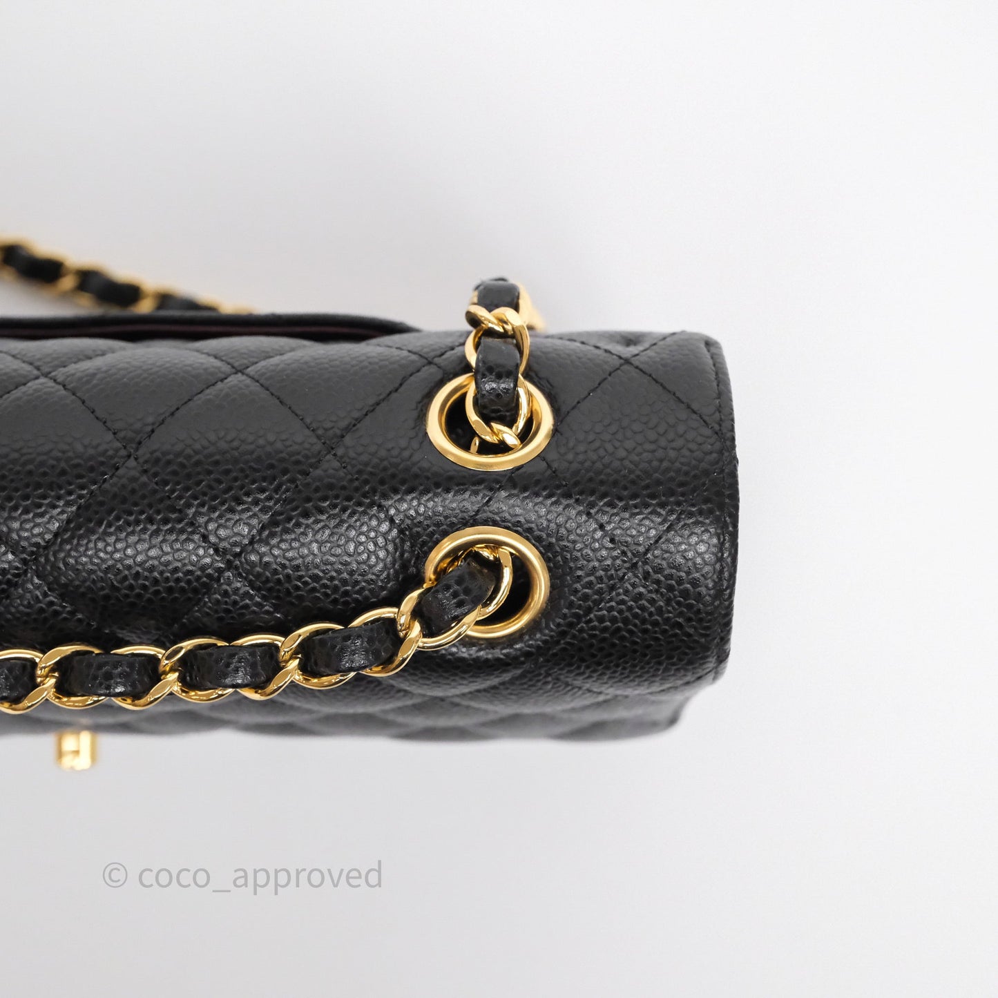 Chanel Classic M/L Medium Flap Quilted Black Caviar Gold Hardware