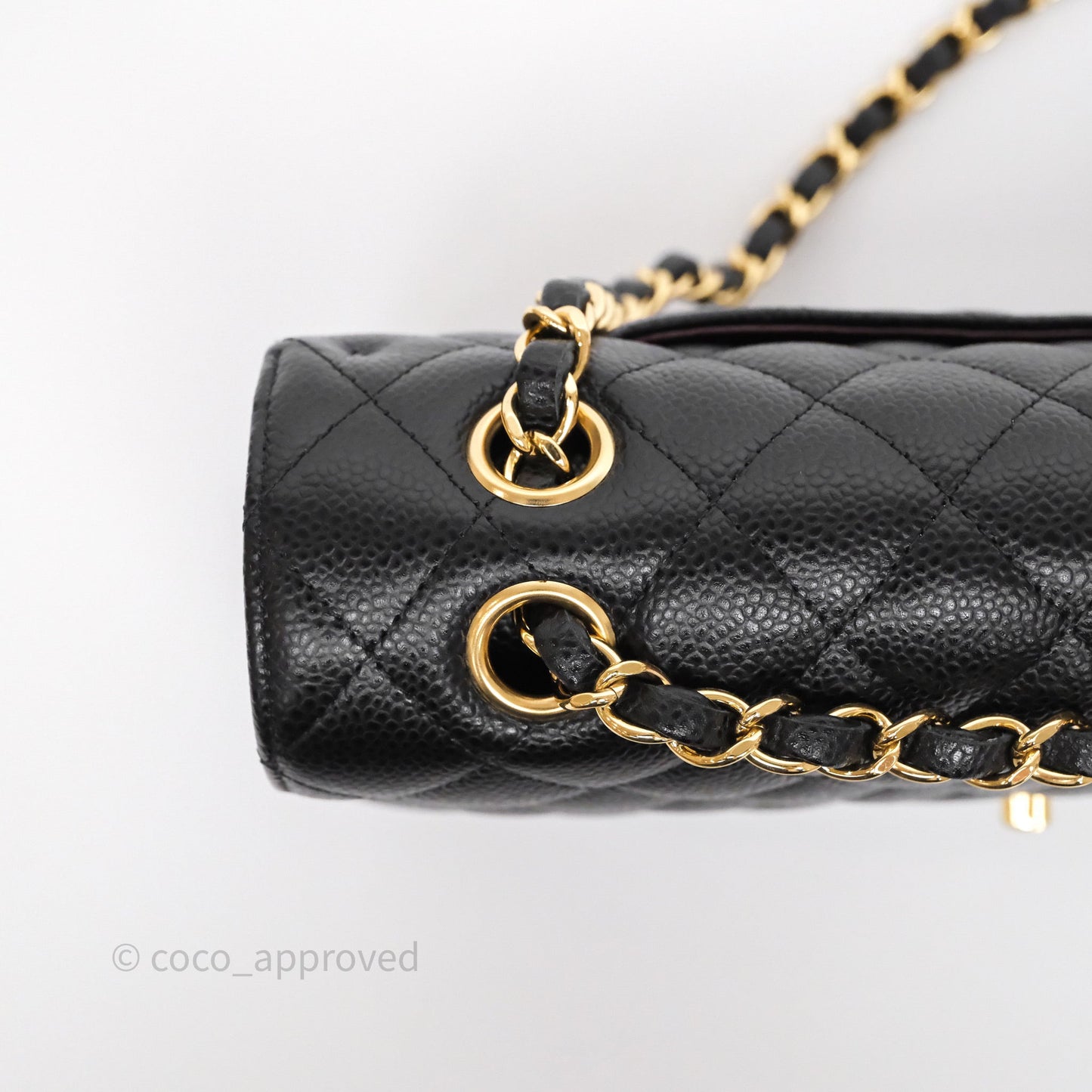 Chanel Classic M/L Medium Flap Quilted Black Caviar Gold Hardware