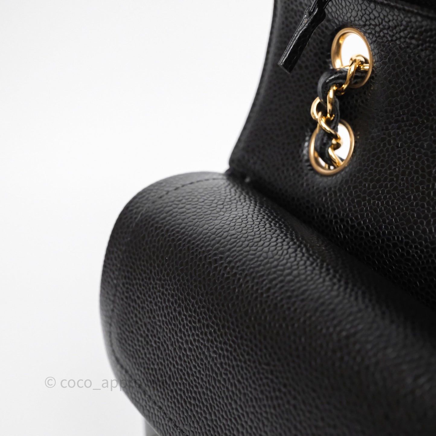 Chanel Classic M/L Medium Flap Quilted Black Caviar Gold Hardware