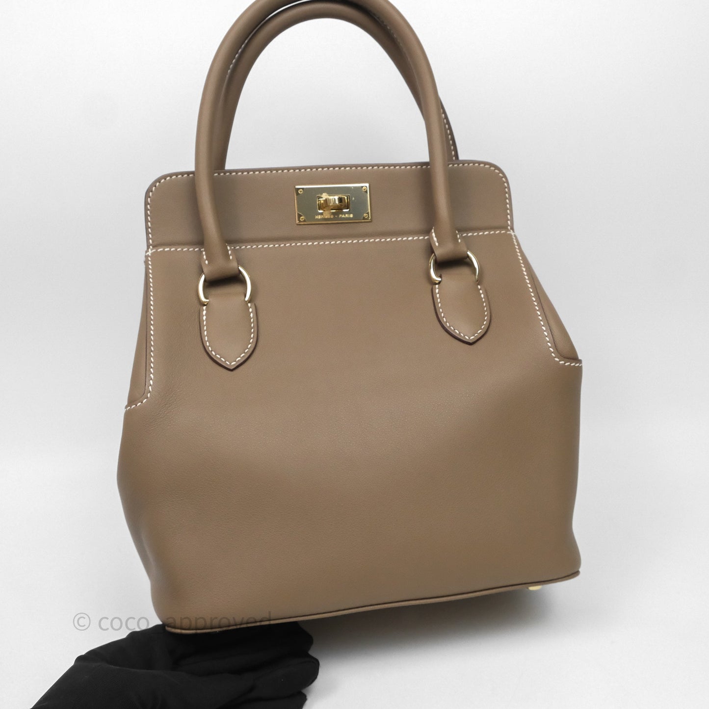 Hermès ToolBox 20 Etoupe 18 Swift Gold Hardware
