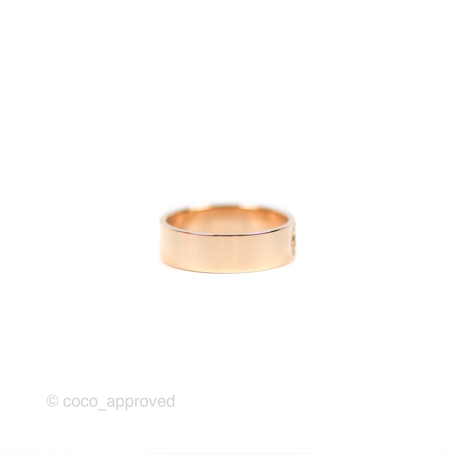 Hermes H d'ancre Ring PM Rose Gold Diamond Size 54
