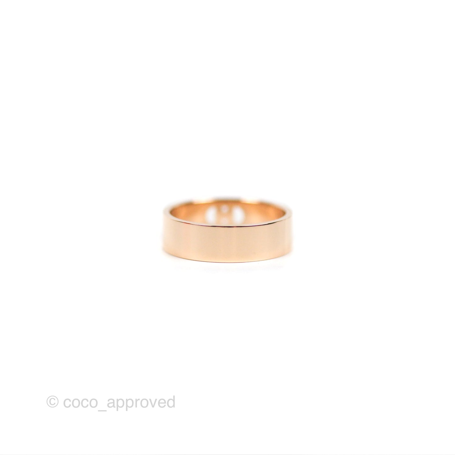 Hermes H d'ancre Ring PM Rose Gold Diamond Size 54