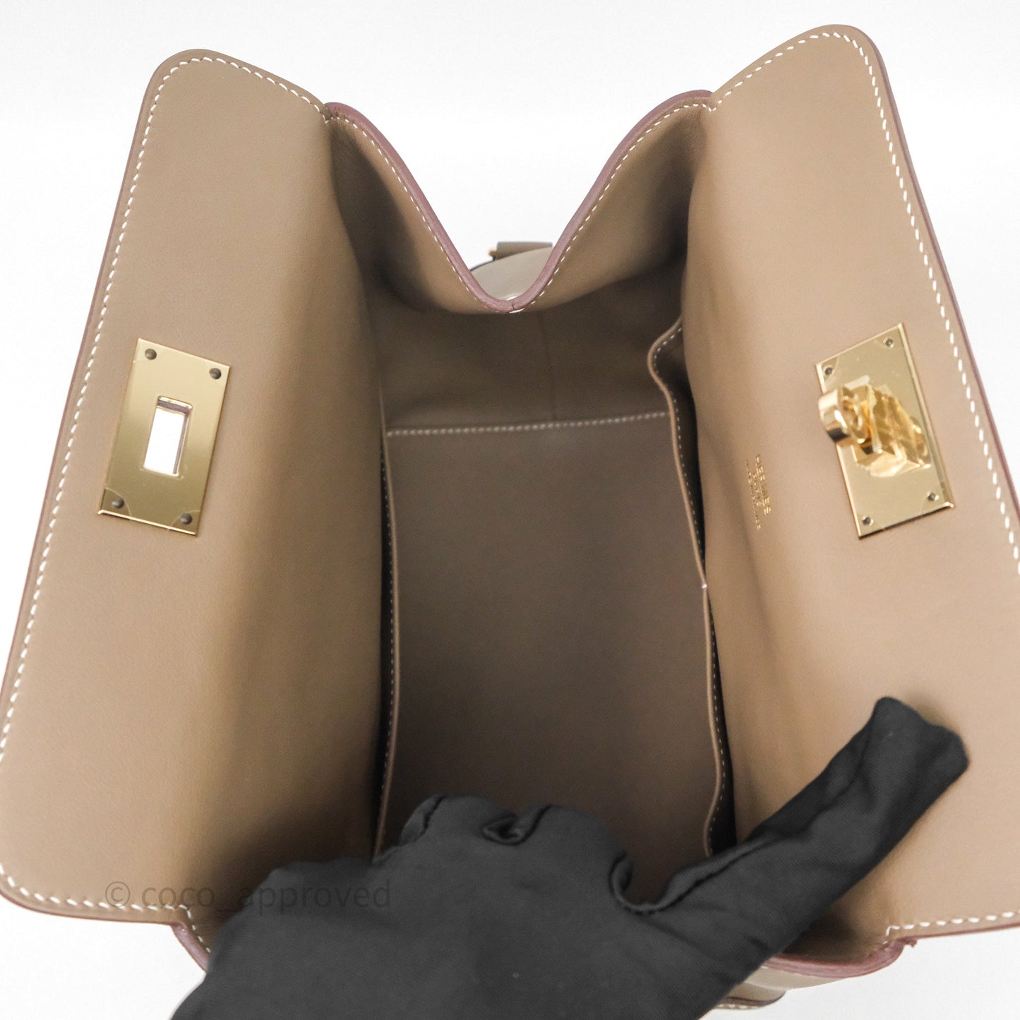 Hermès ToolBox 20 Etoupe 18 Swift Gold Hardware