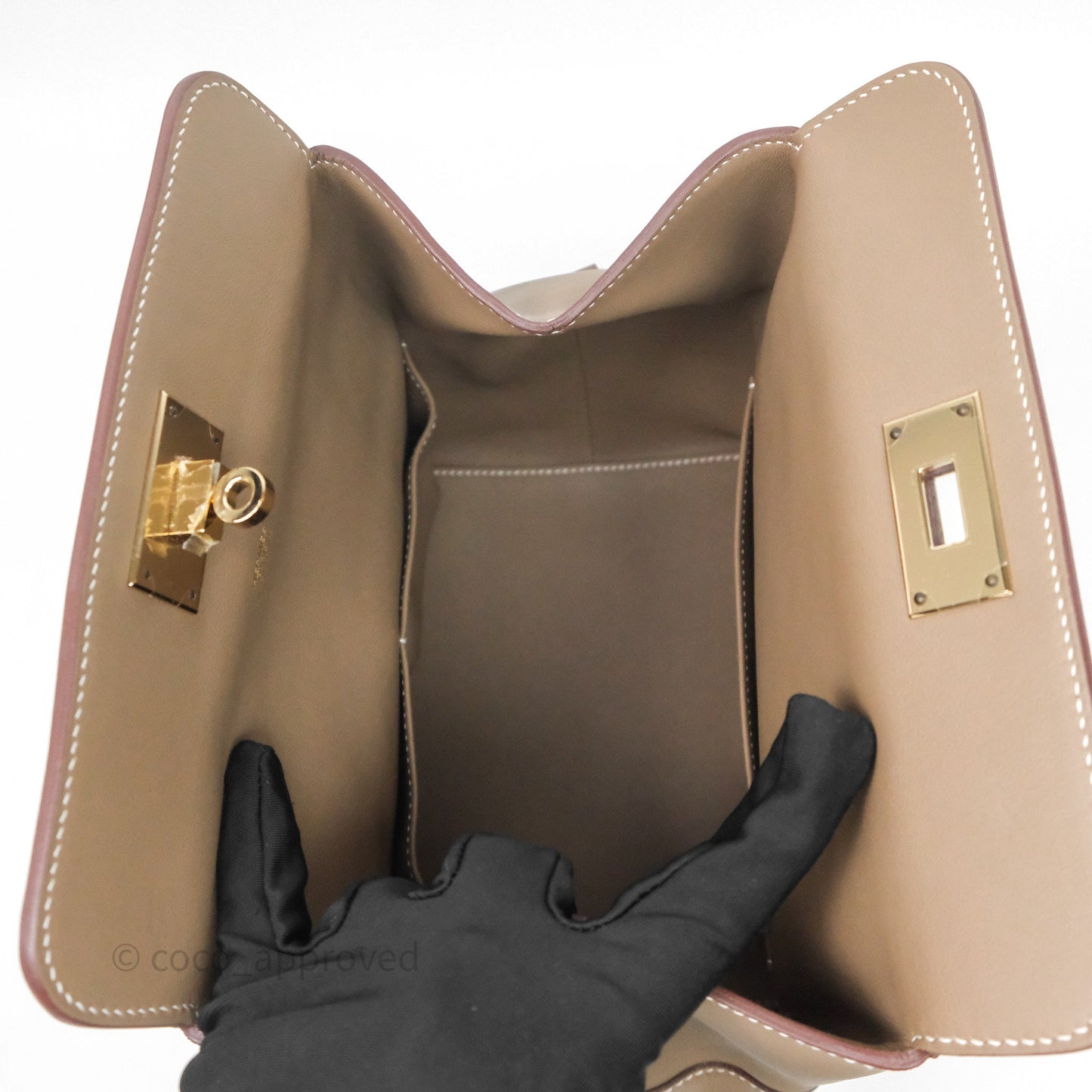 Hermès ToolBox 20 Etoupe 18 Swift Gold Hardware