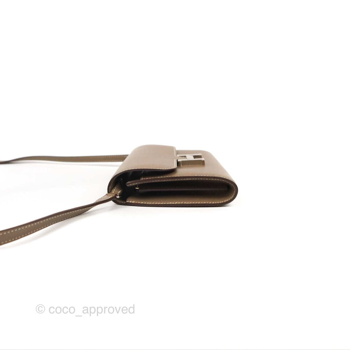 Hermès Constance To Go Wallet Etoupe Epsom Palladium Hardware