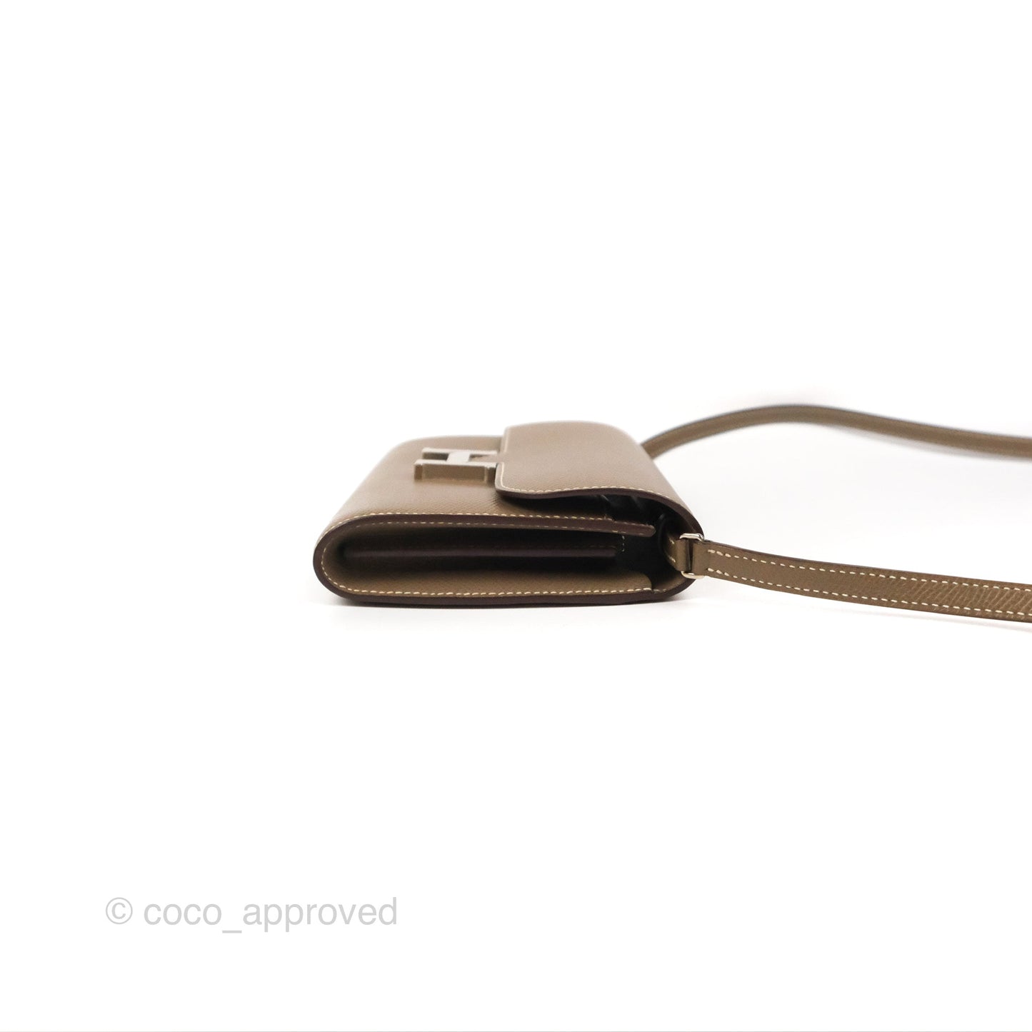 Hermès Constance To Go Wallet Etoupe Epsom Palladium Hardware