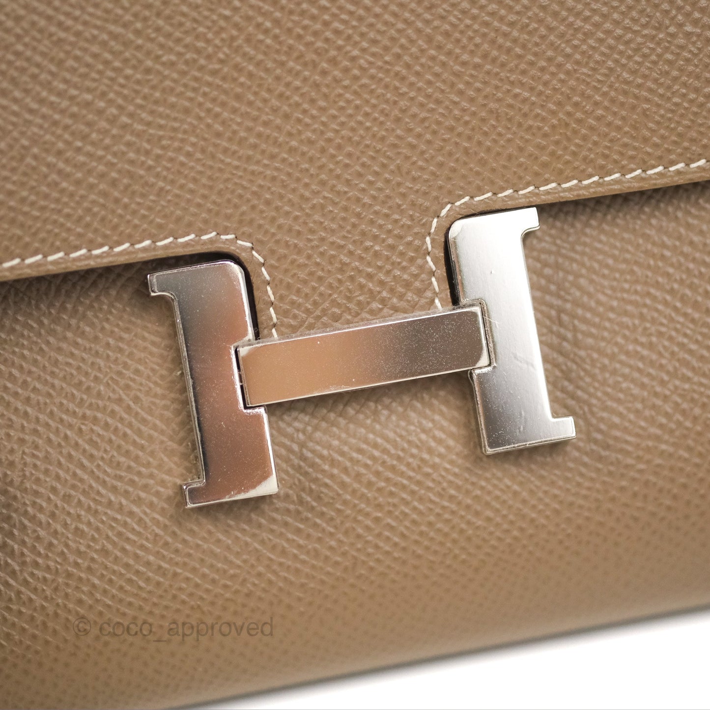 Hermès Constance To Go Wallet Etoupe Epsom Palladium Hardware