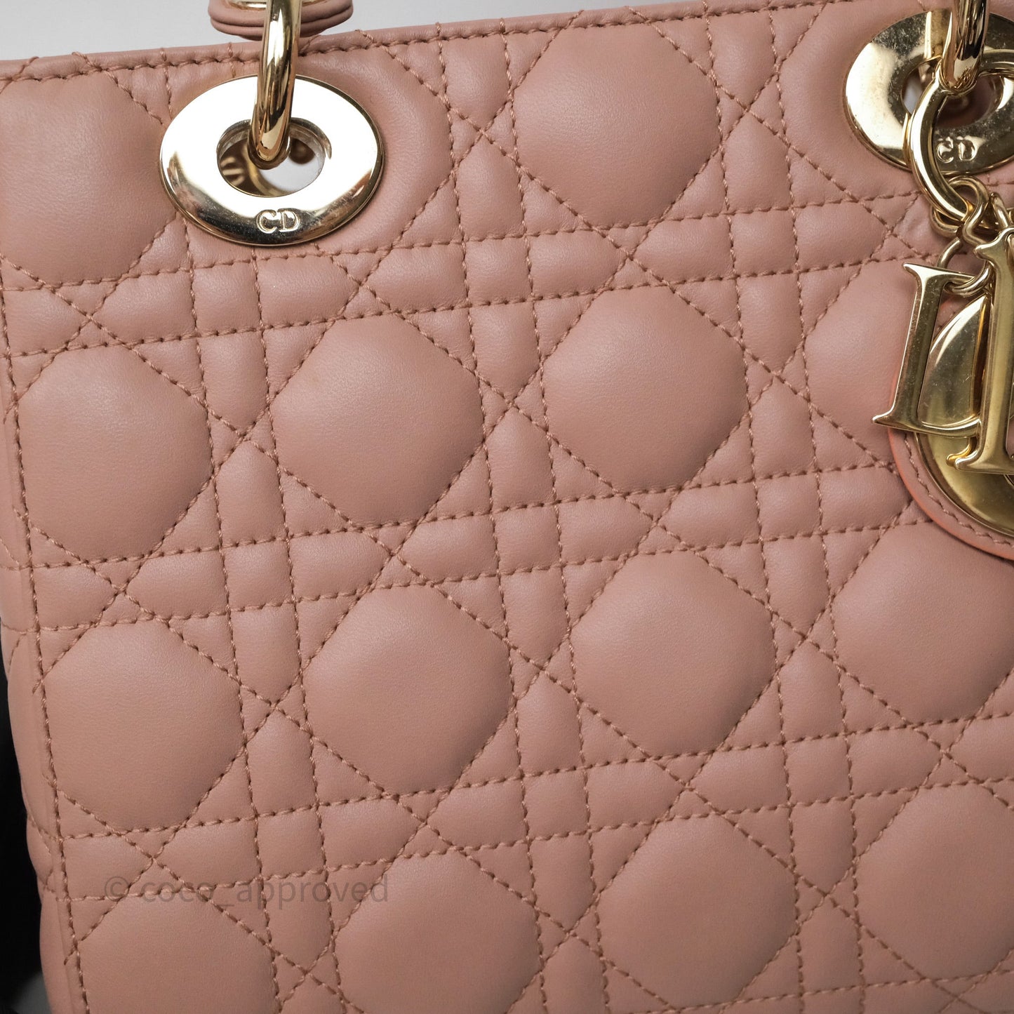 Christian Dior Small Lady Dior My ABCDior Bag Blush Cannage Lambskin