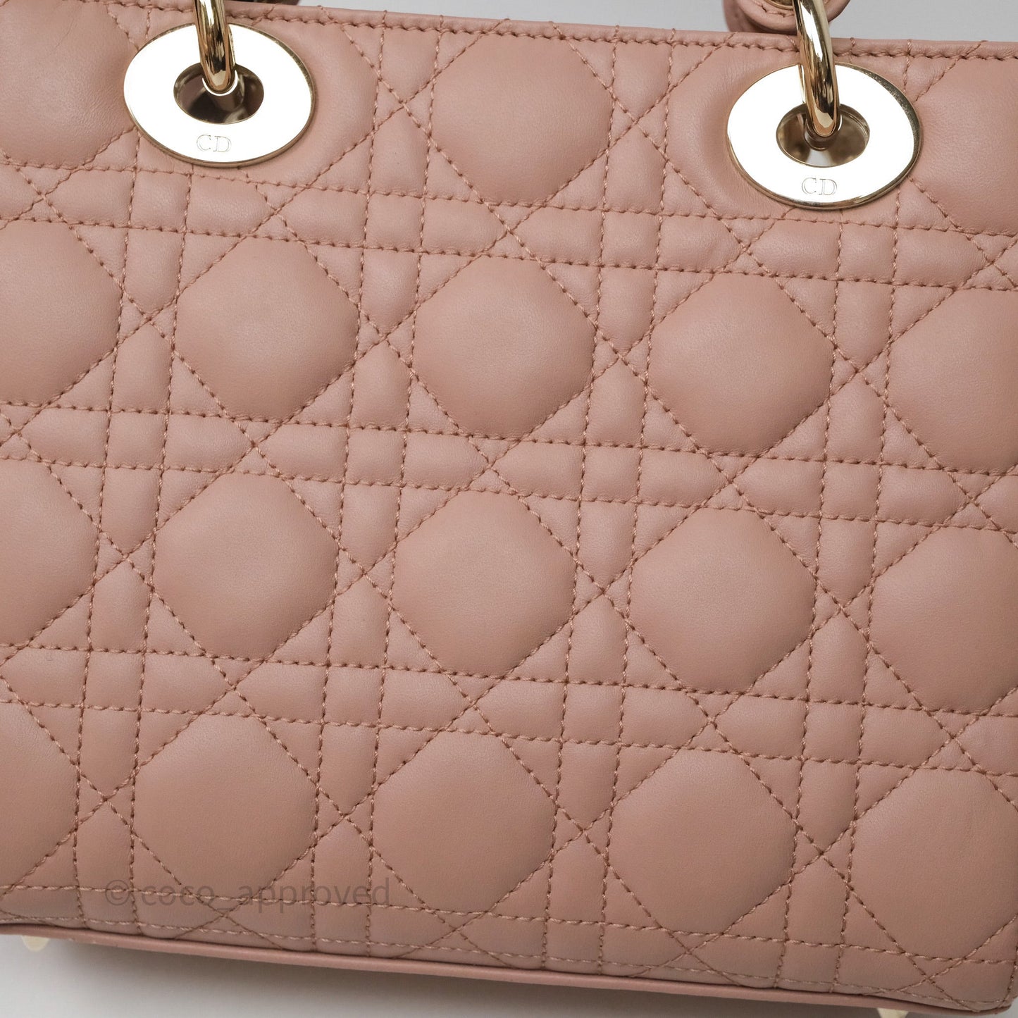 Christian Dior Small Lady Dior My ABCDior Bag Blush Cannage Lambskin