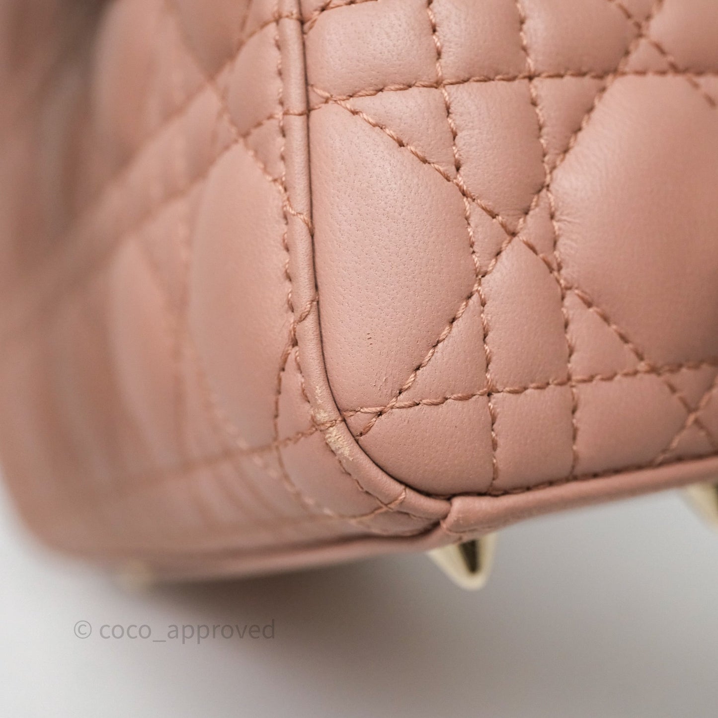 Christian Dior Small Lady Dior My ABCDior Bag Blush Cannage Lambskin