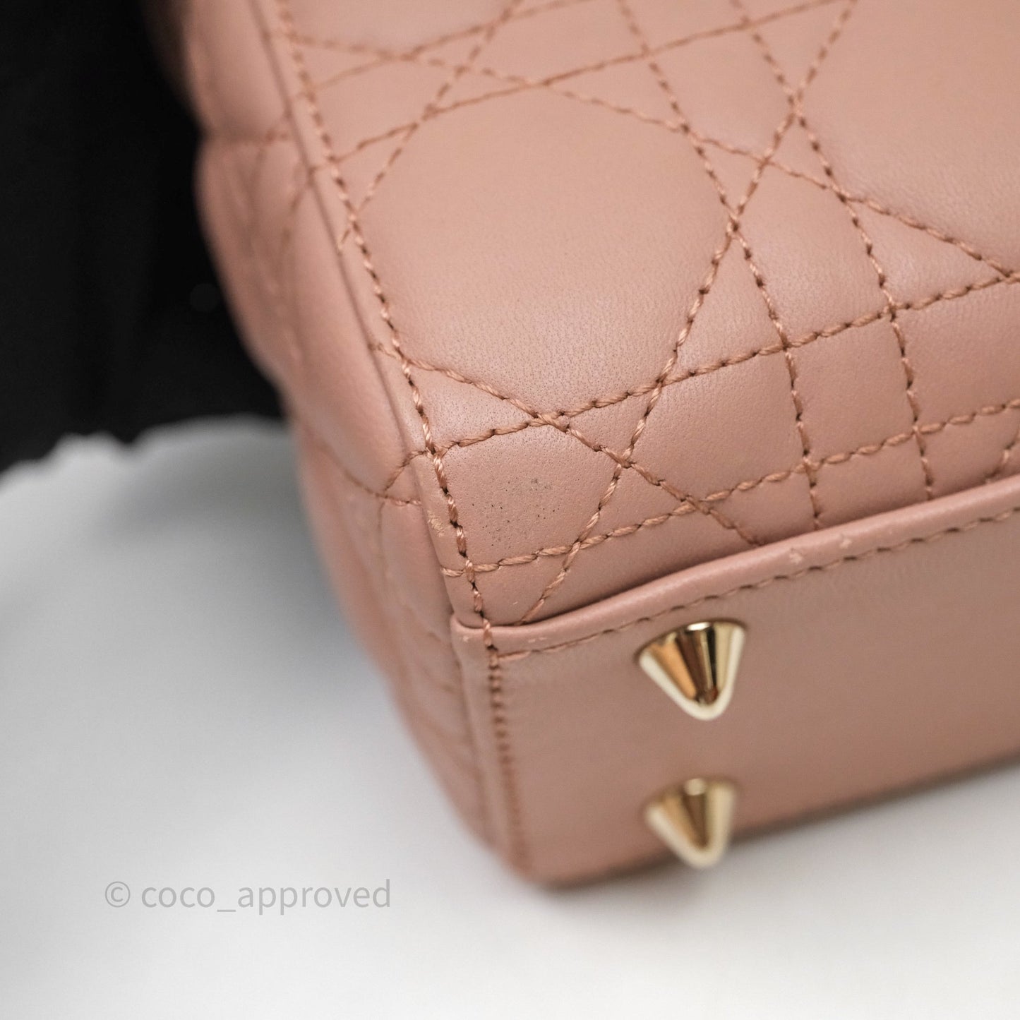 Christian Dior Small Lady Dior My ABCDior Bag Blush Cannage Lambskin