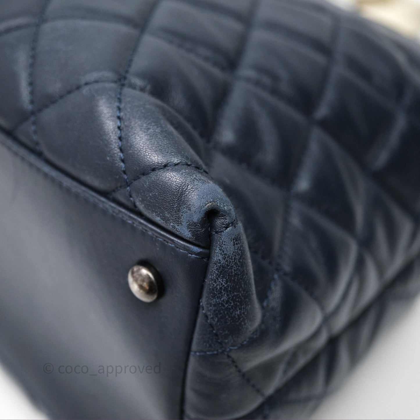 Chanel Quilted Portobello Tote Bag Tweed Lambskin Ruthenium Hardware